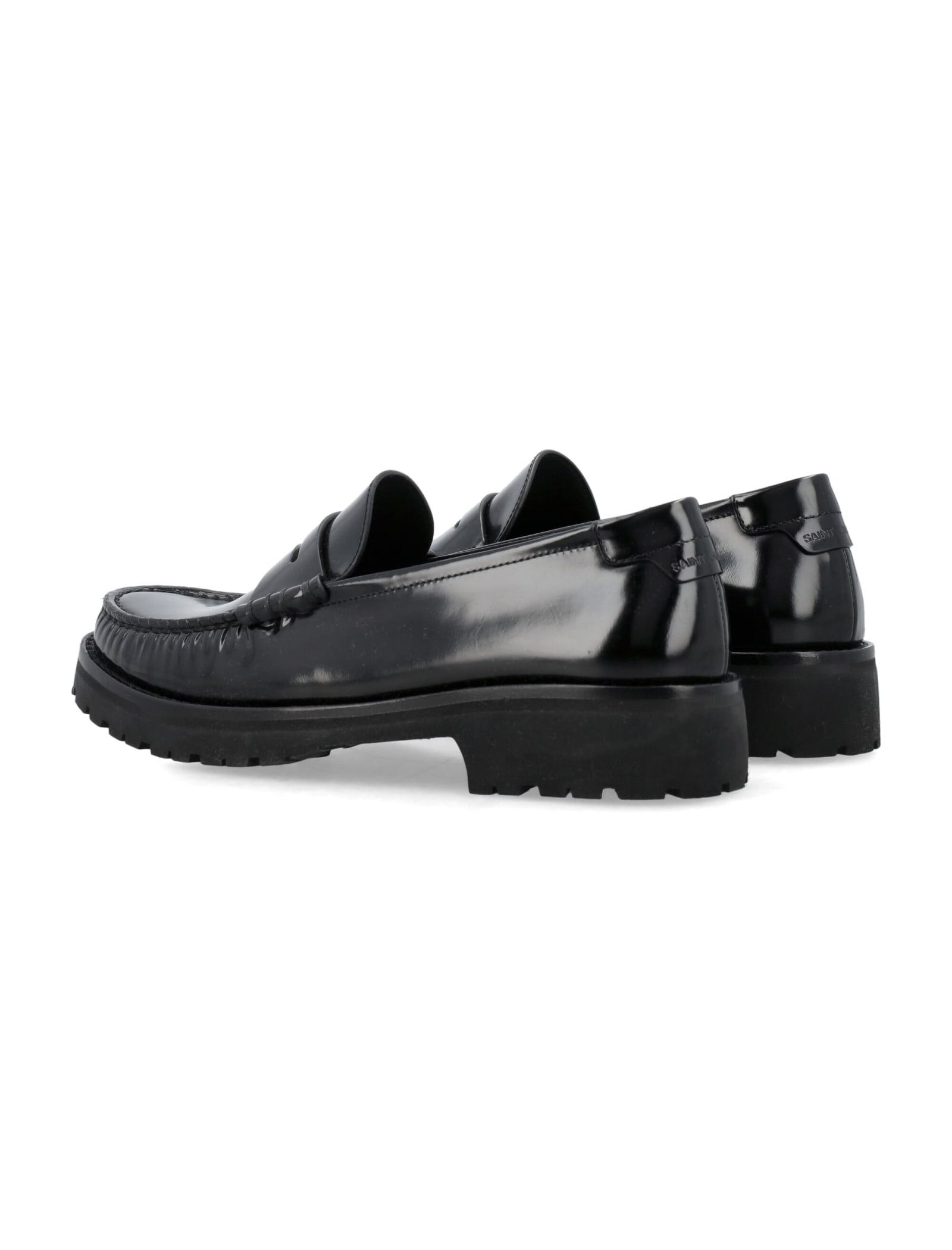 Saint Laurent Penny Loafers In Black