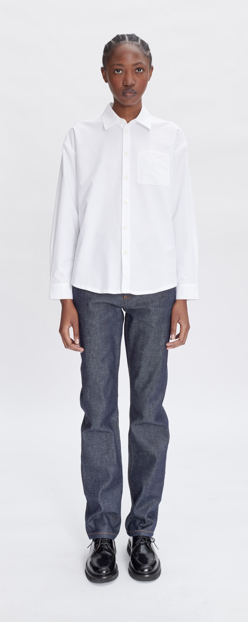 Apc Chemise Boyfriend Brodee A.p.c. In Aab Blanc