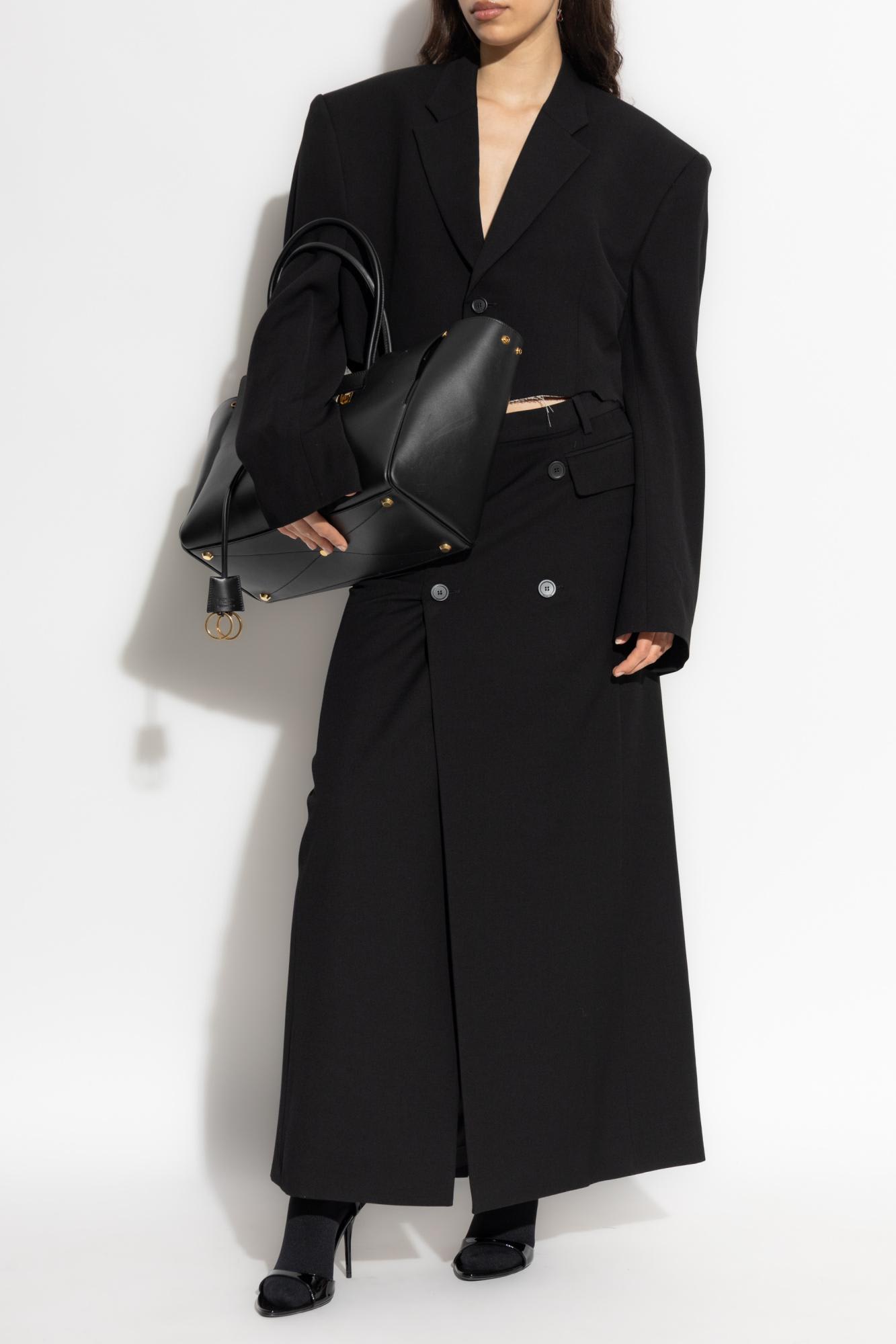 Balenciaga Single-breasted Notched Lapels Blazer In Black