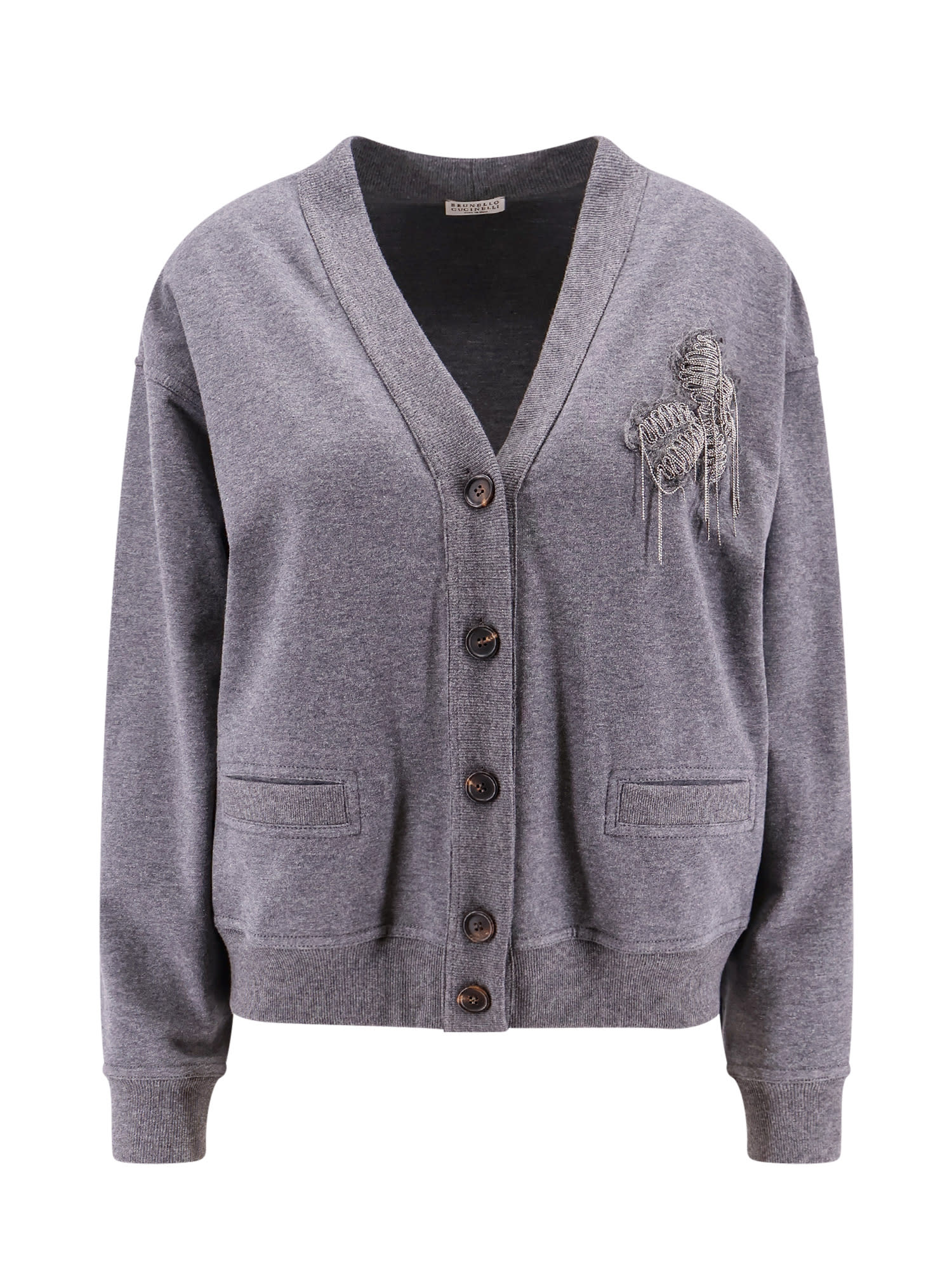 Shop Brunello Cucinelli Cardigan In Grey