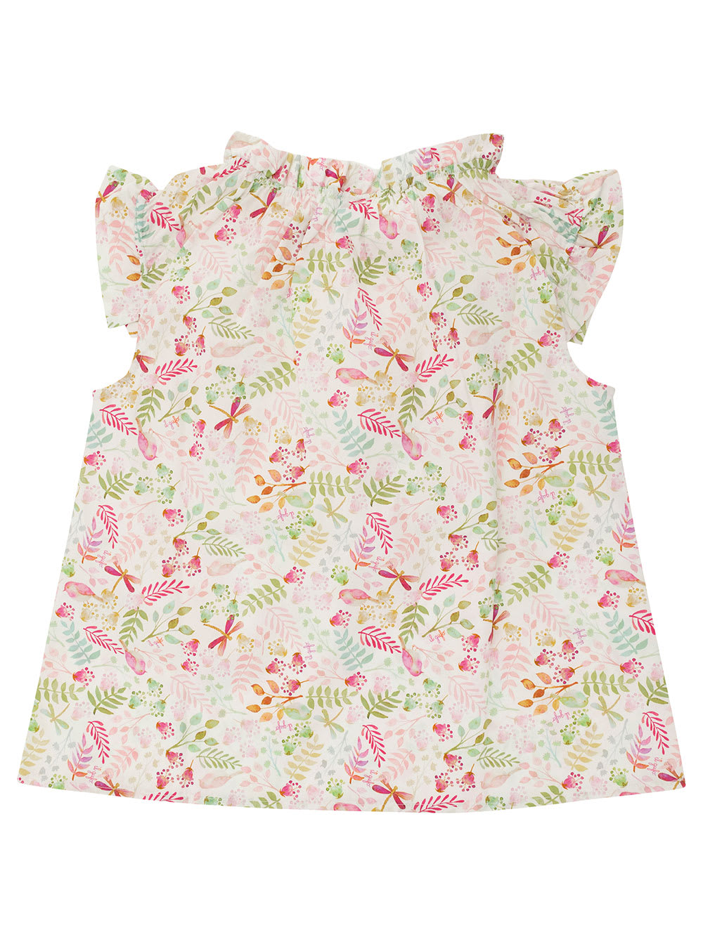 Il Gufo Floral-print Poplin Blouse In Pink