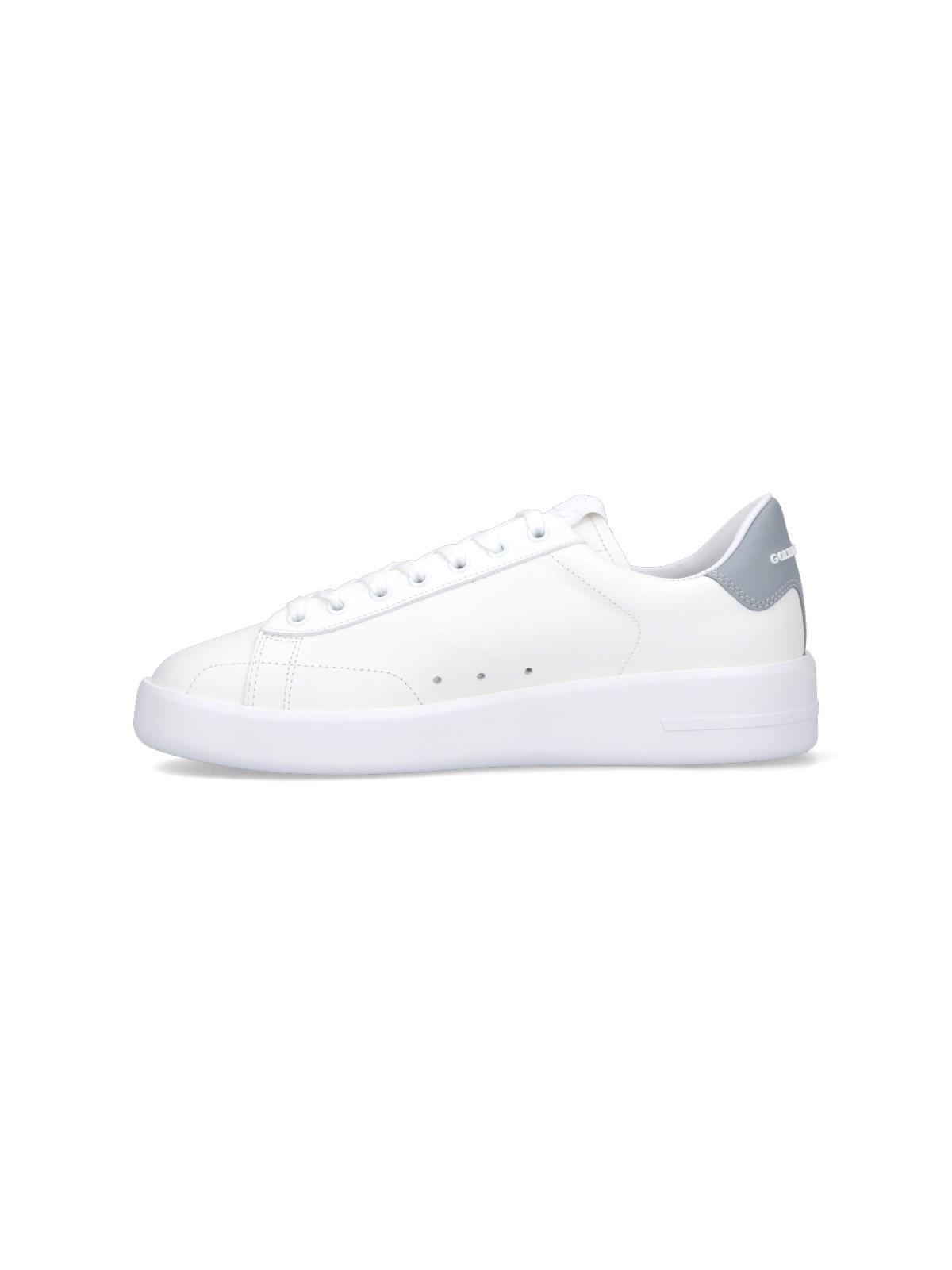 Shop Golden Goose Purestar Sneakers In White/silver/blue