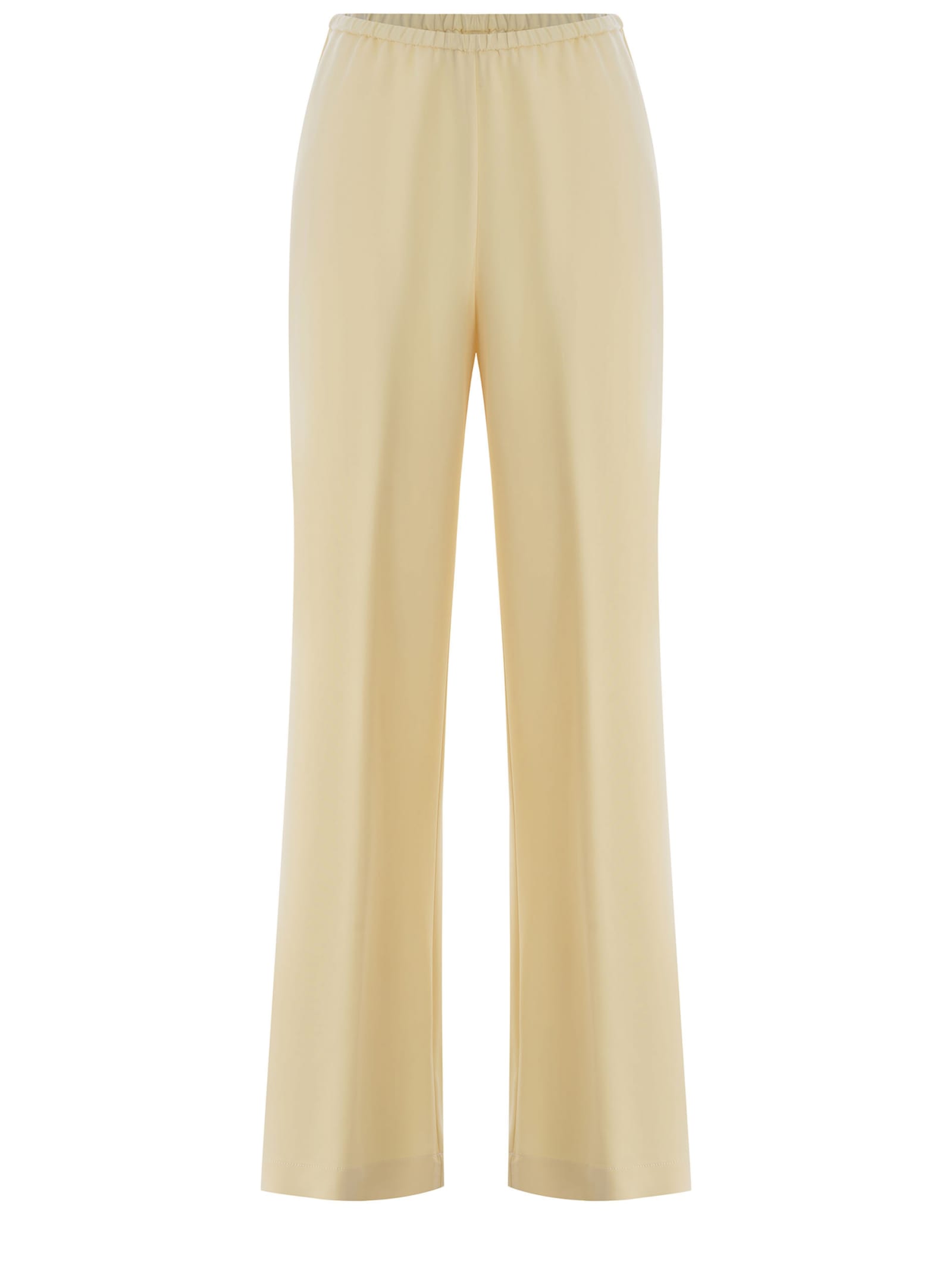 Shop Forte Forte Trousers  Made Of Cady In Giallo Chiaro
