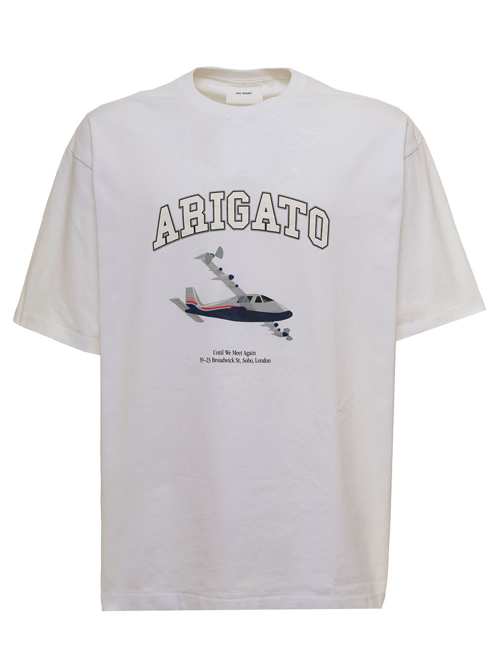 Axel Arigato Womans White Cotton T-shirt With Voyage Logo Print