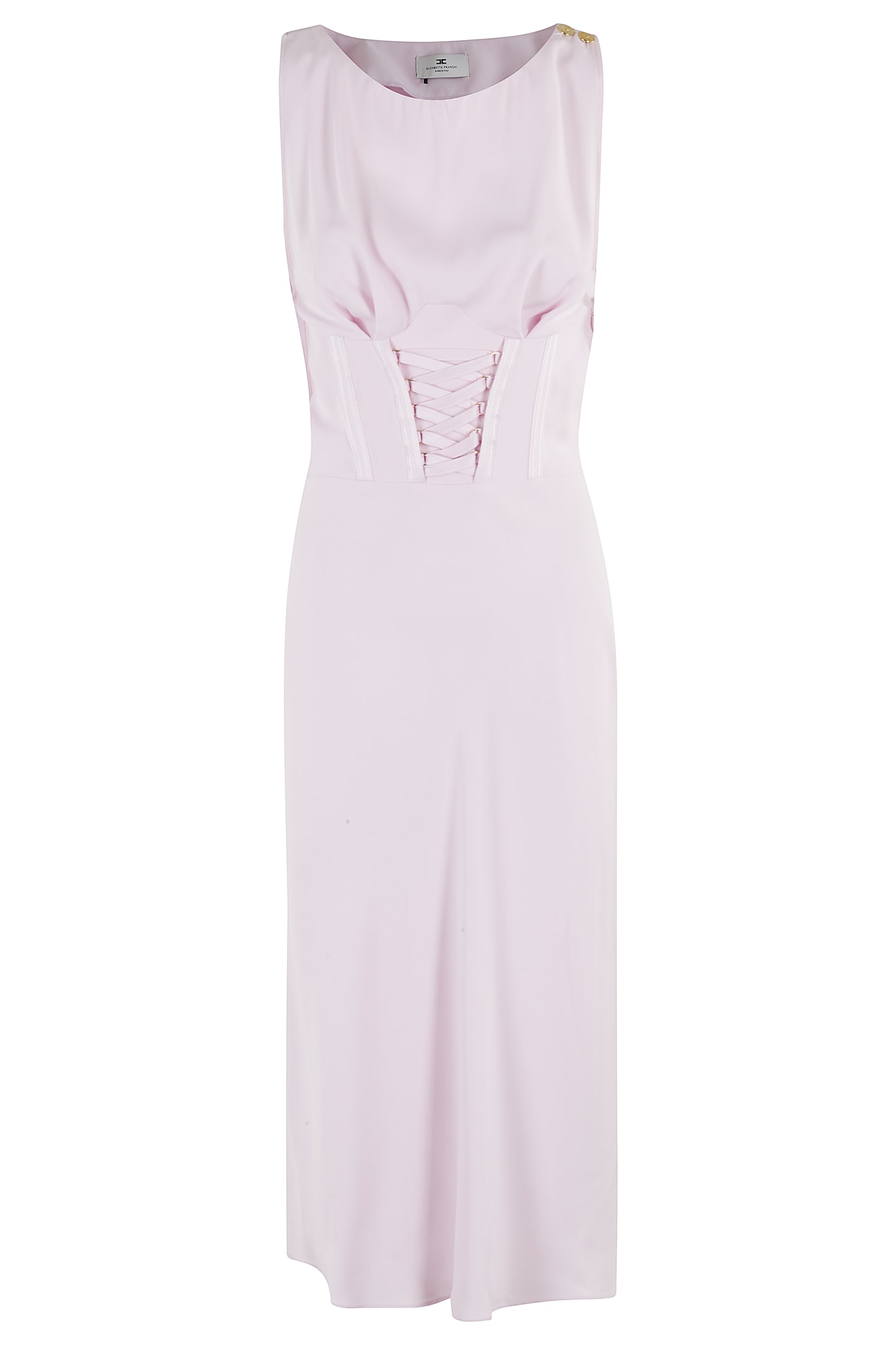Elisabetta Franchi Quarzo Midi Dress In Pink
