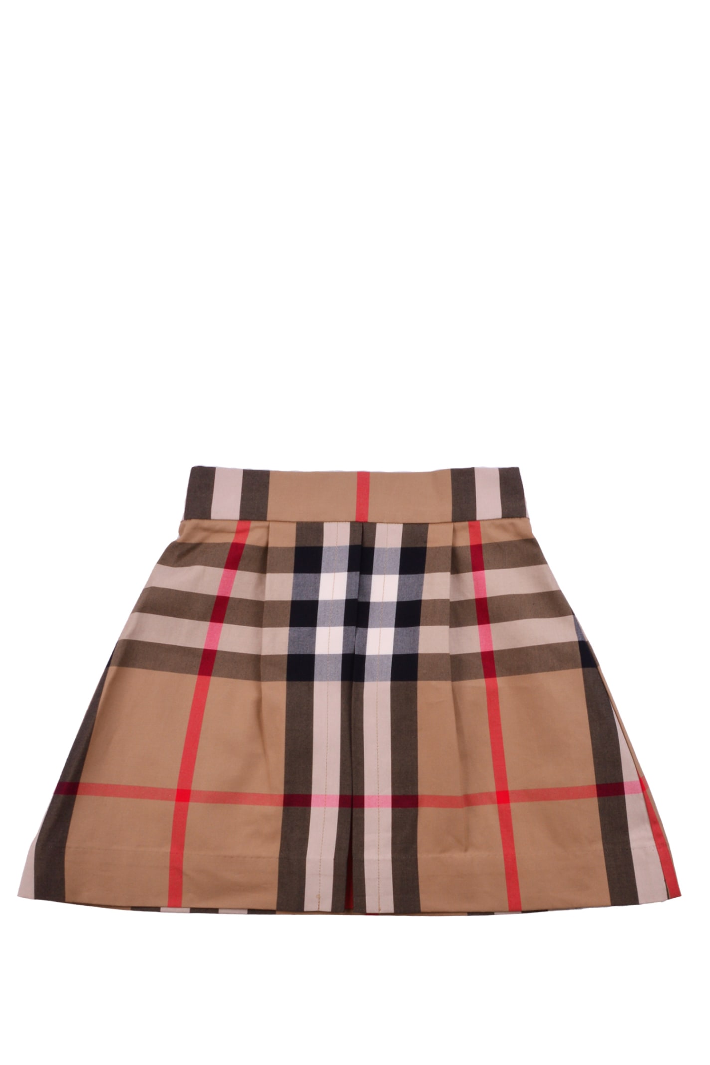 BURBERRY COTTON PLEATED SKIRT