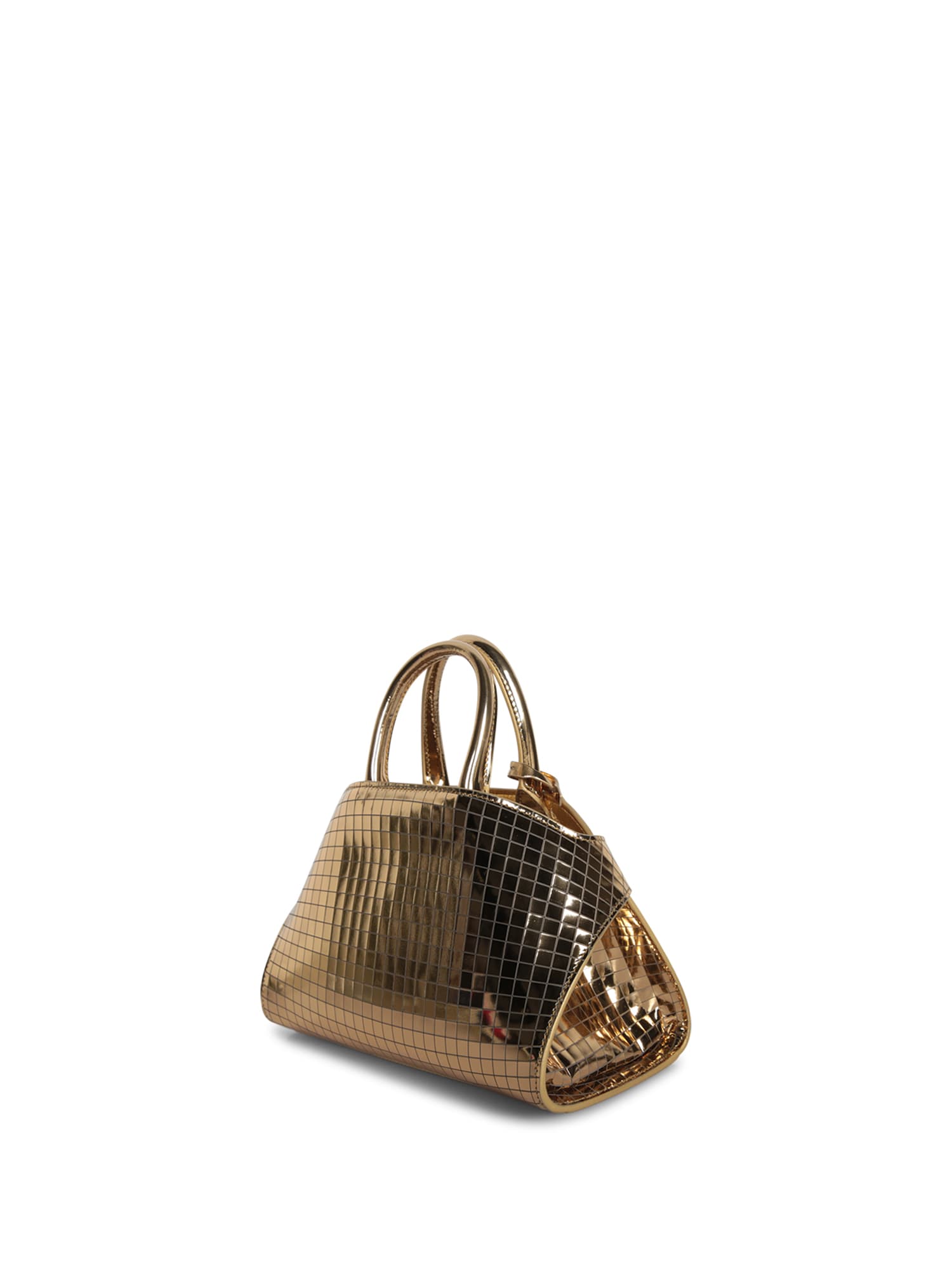 Ferragamo Gold Hug Mini Bag In Metallic