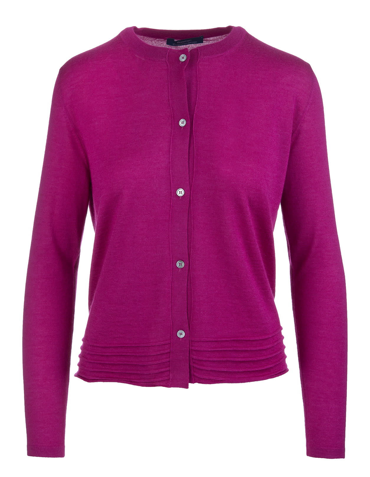 FEDELI FEDELI WINE ROUNDNECK CARDIGAN