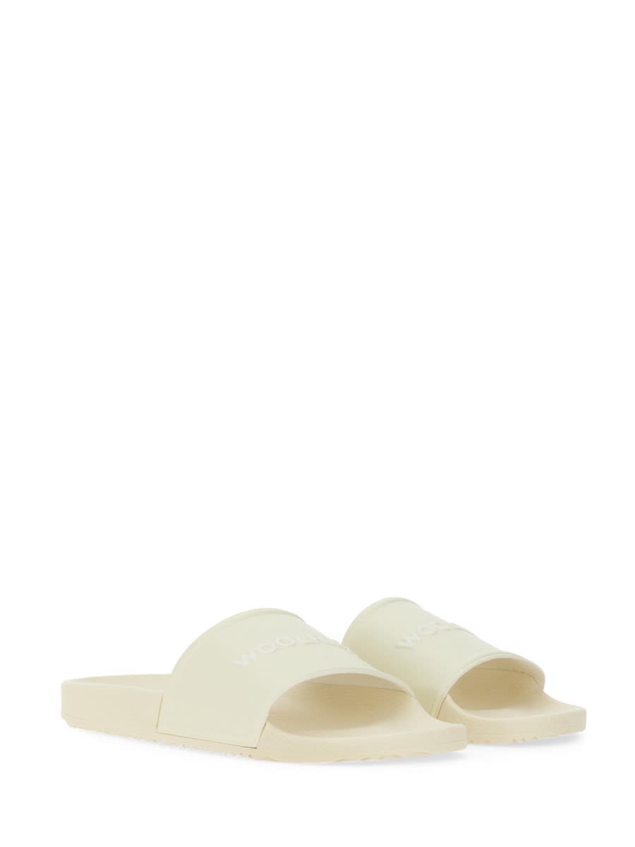 Shop Woolrich Slide Sandal In White