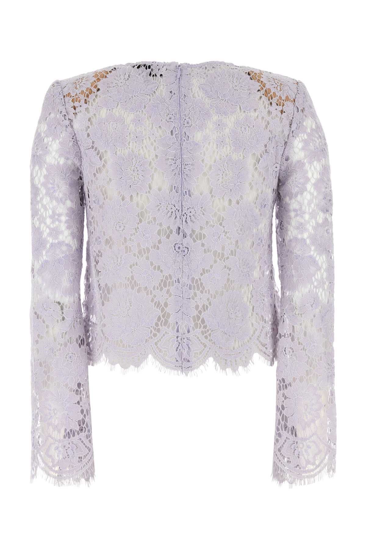 Shop Self-portrait Lilac Lace Top