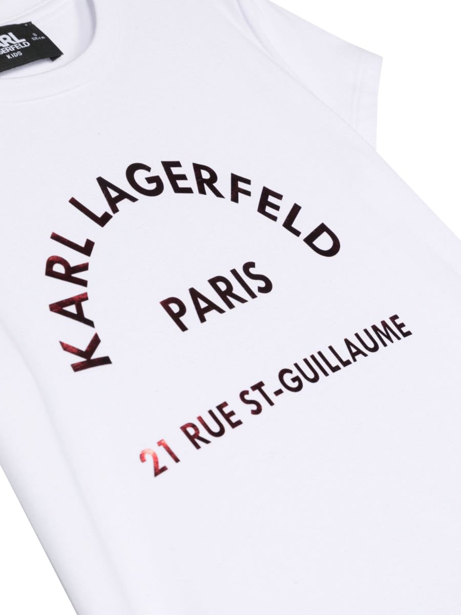 Shop Karl Lagerfeld T-shirt Logo In White