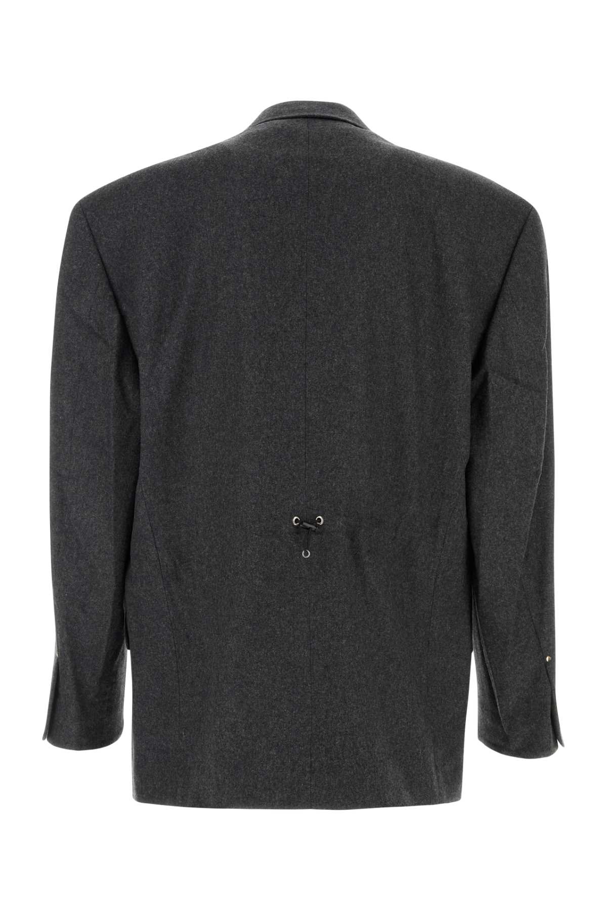 Random Identities Graphite Wool Blend Blazer In Darkgrey