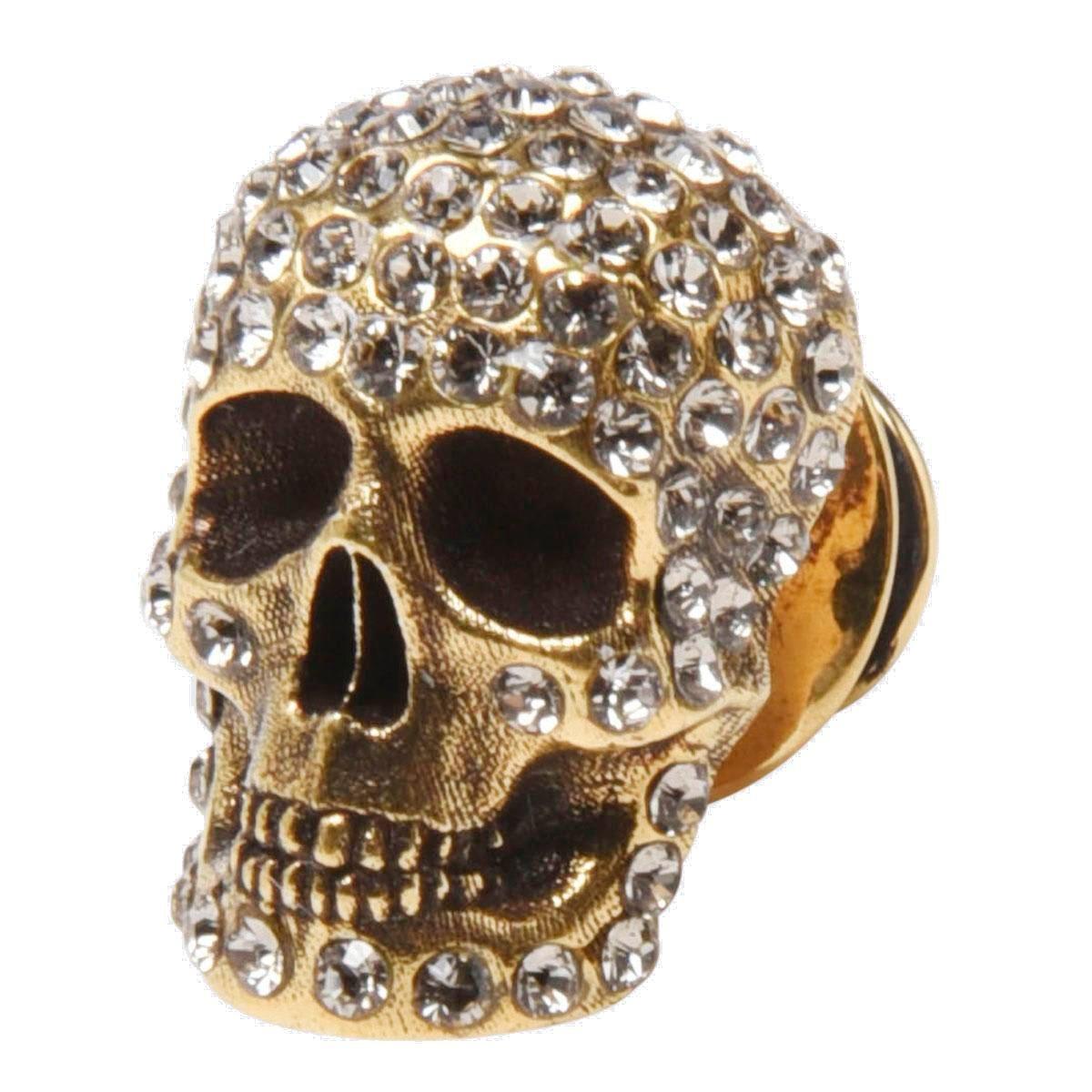 Alexander McQueen Embellished Skull Pin