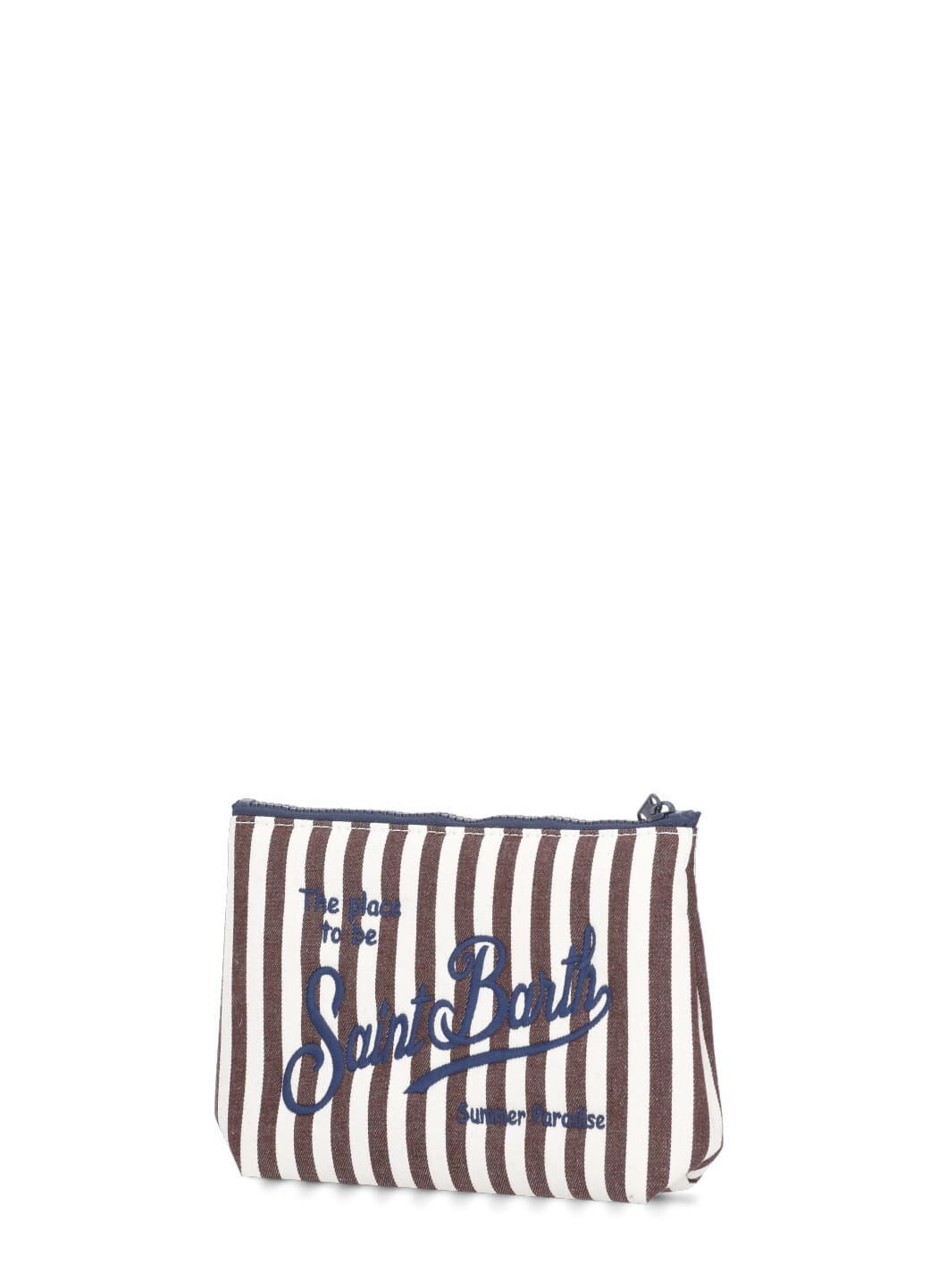 Shop Mc2 Saint Barth Aline Denim Pochette