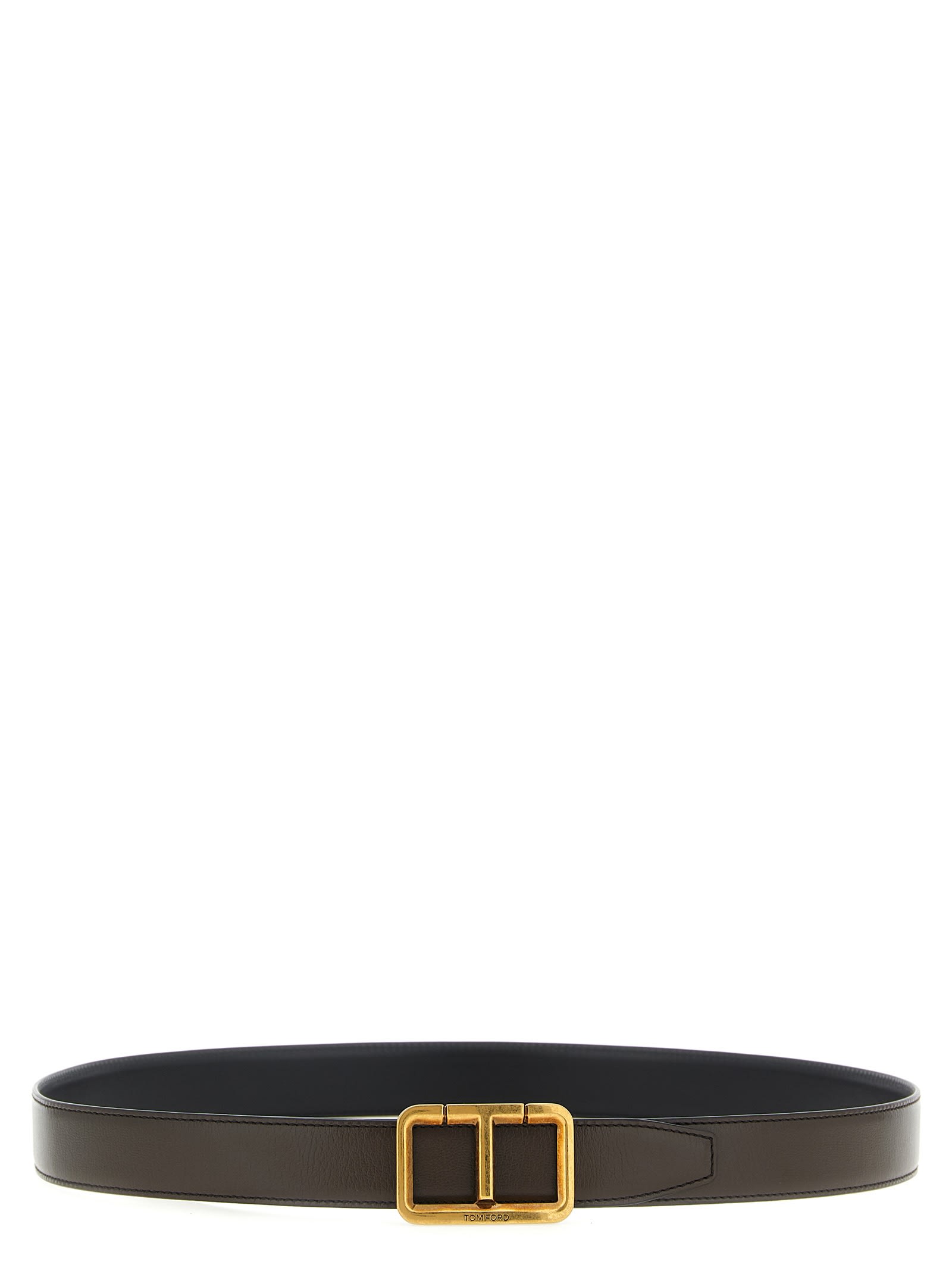 Tom Ford Reversible Belt Antique Buckle Belts Multicolor In Burgundy