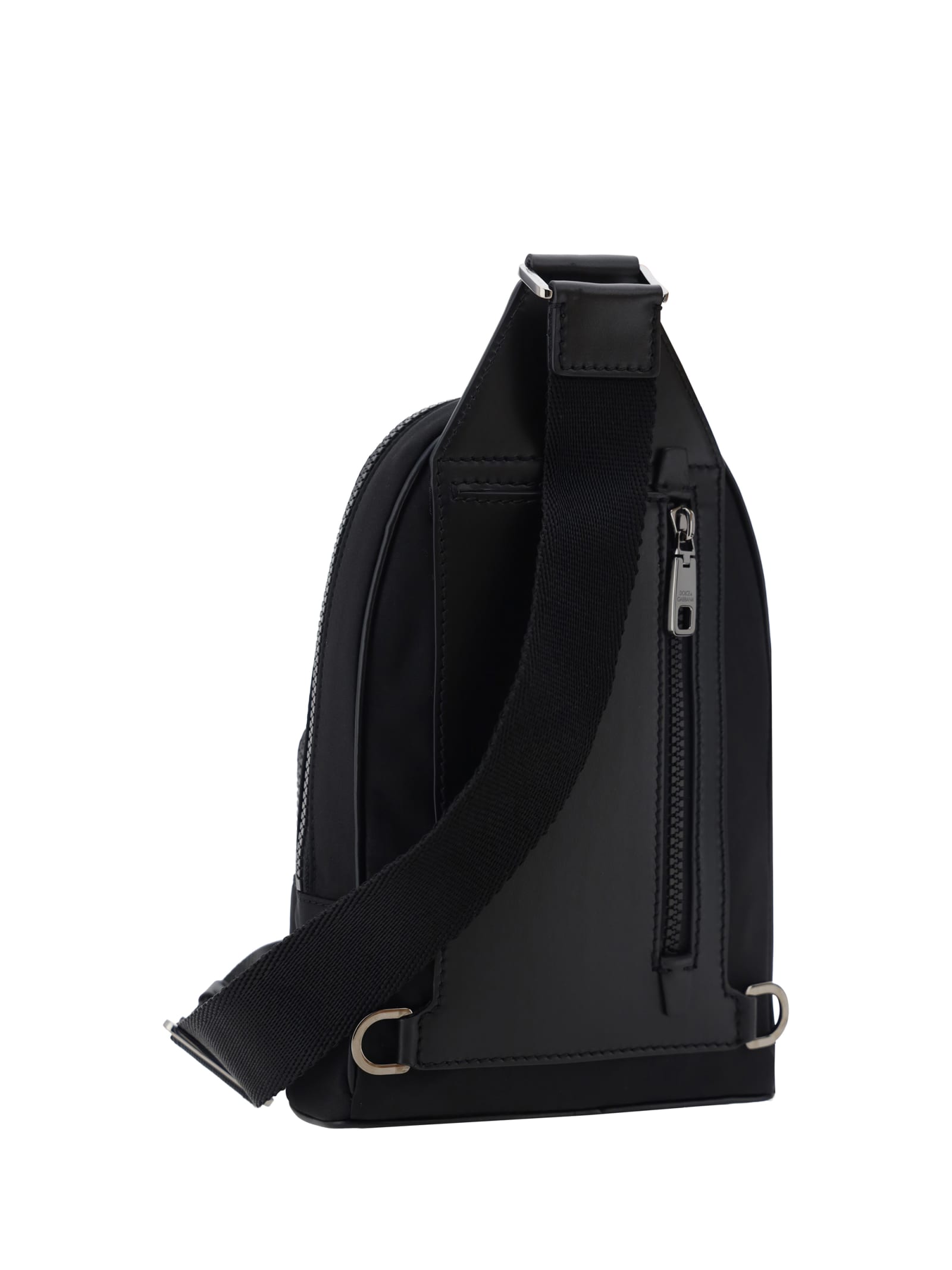 Shop Dolce & Gabbana One-shoulder Backpack In Nero/nero