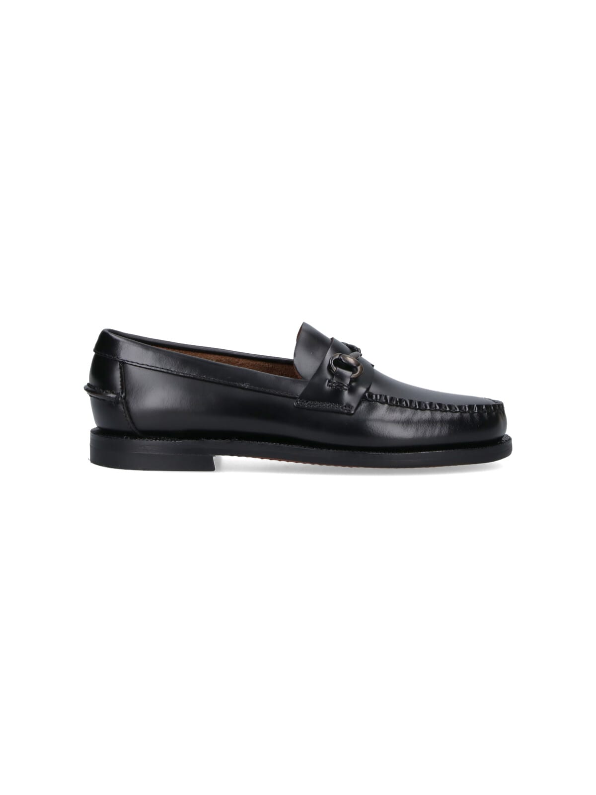 Sebago Horsebit-detail Leather Loafers In Black