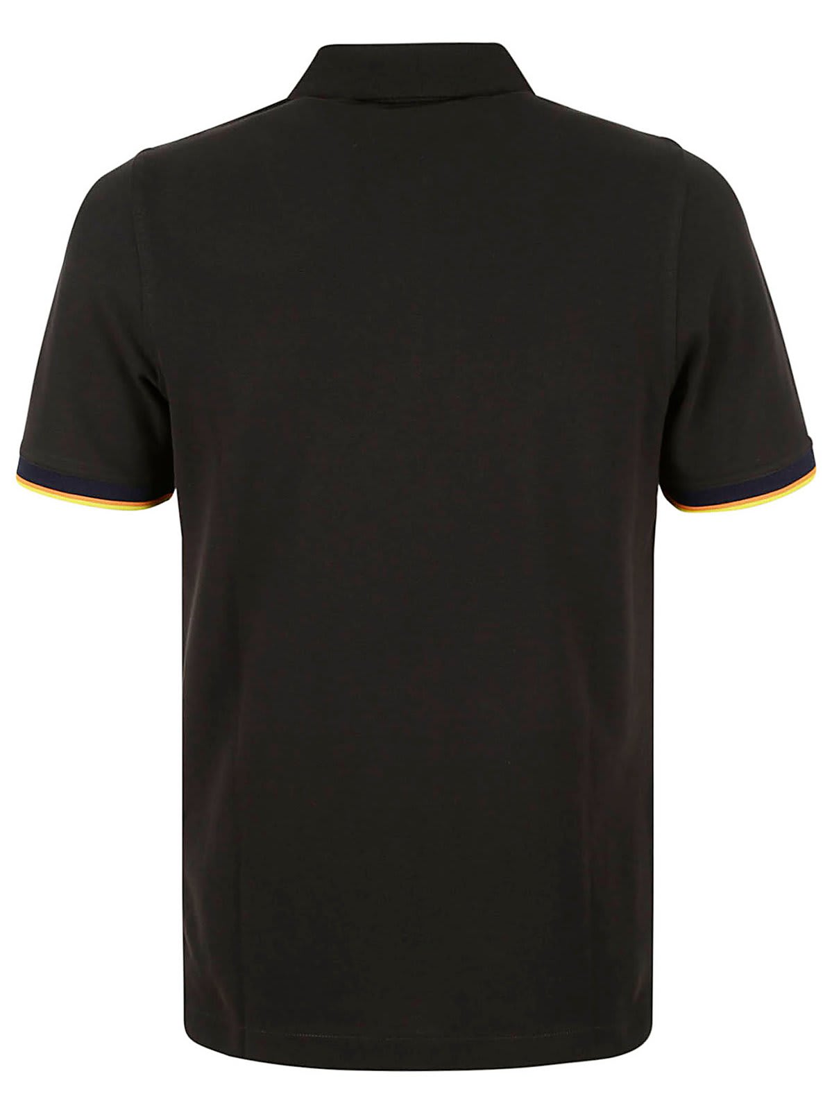 Shop K-way Short-sleeved Polo Shirt In Nero