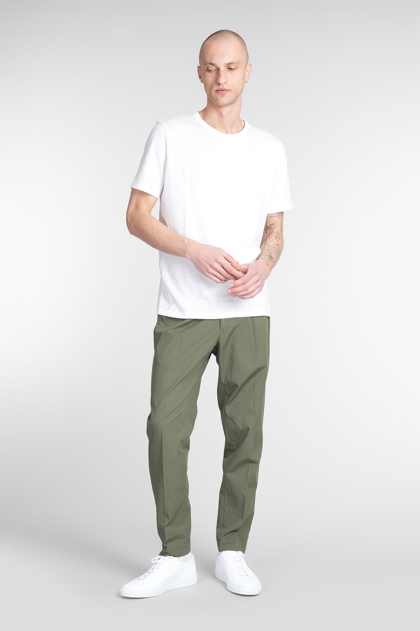 Santaniello Irno Evo Pants In Green Cotton In Green