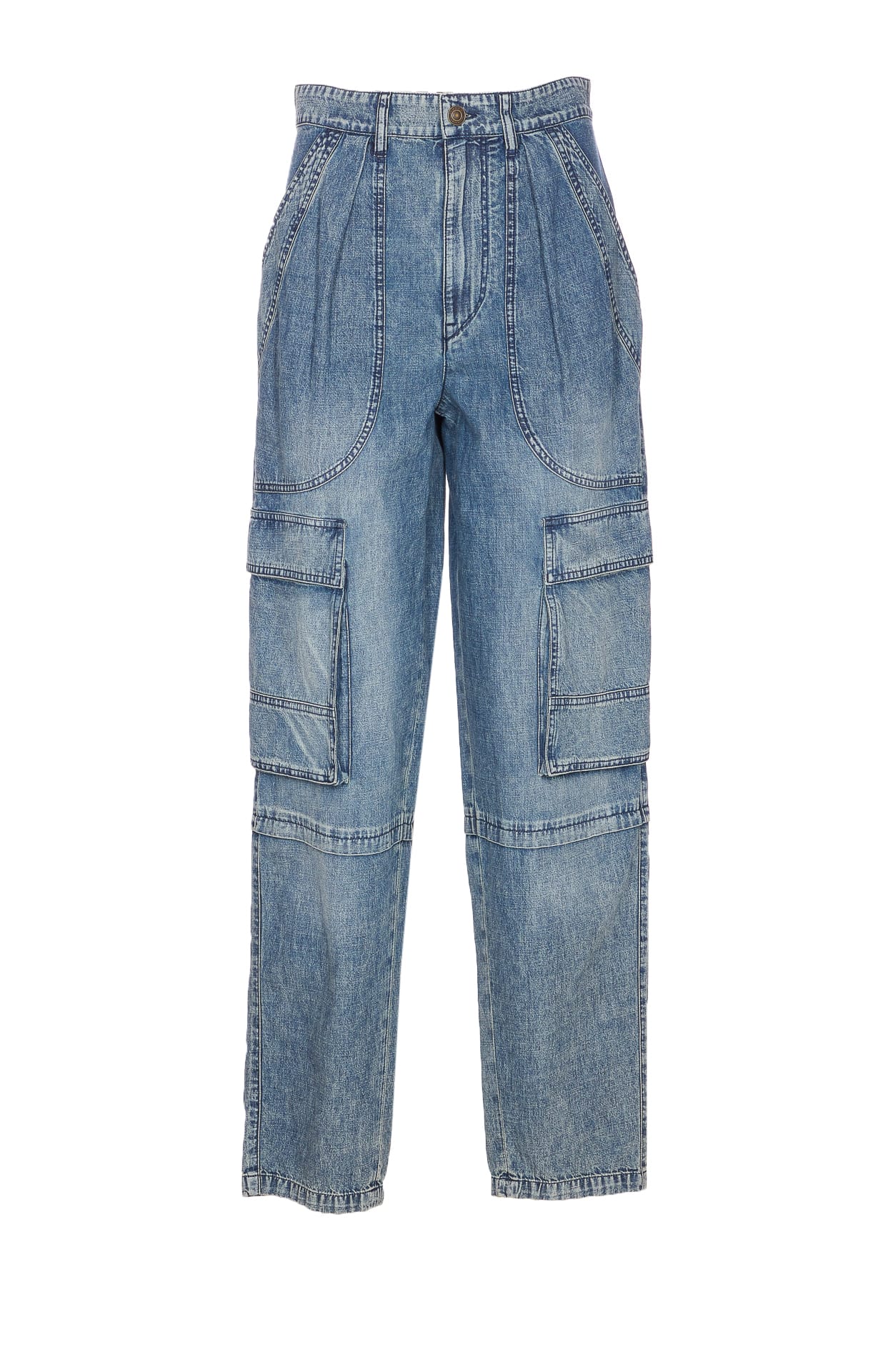 Isabel Marant Étoile Cargo Trousers Featuring Multiple Pockets In Blue