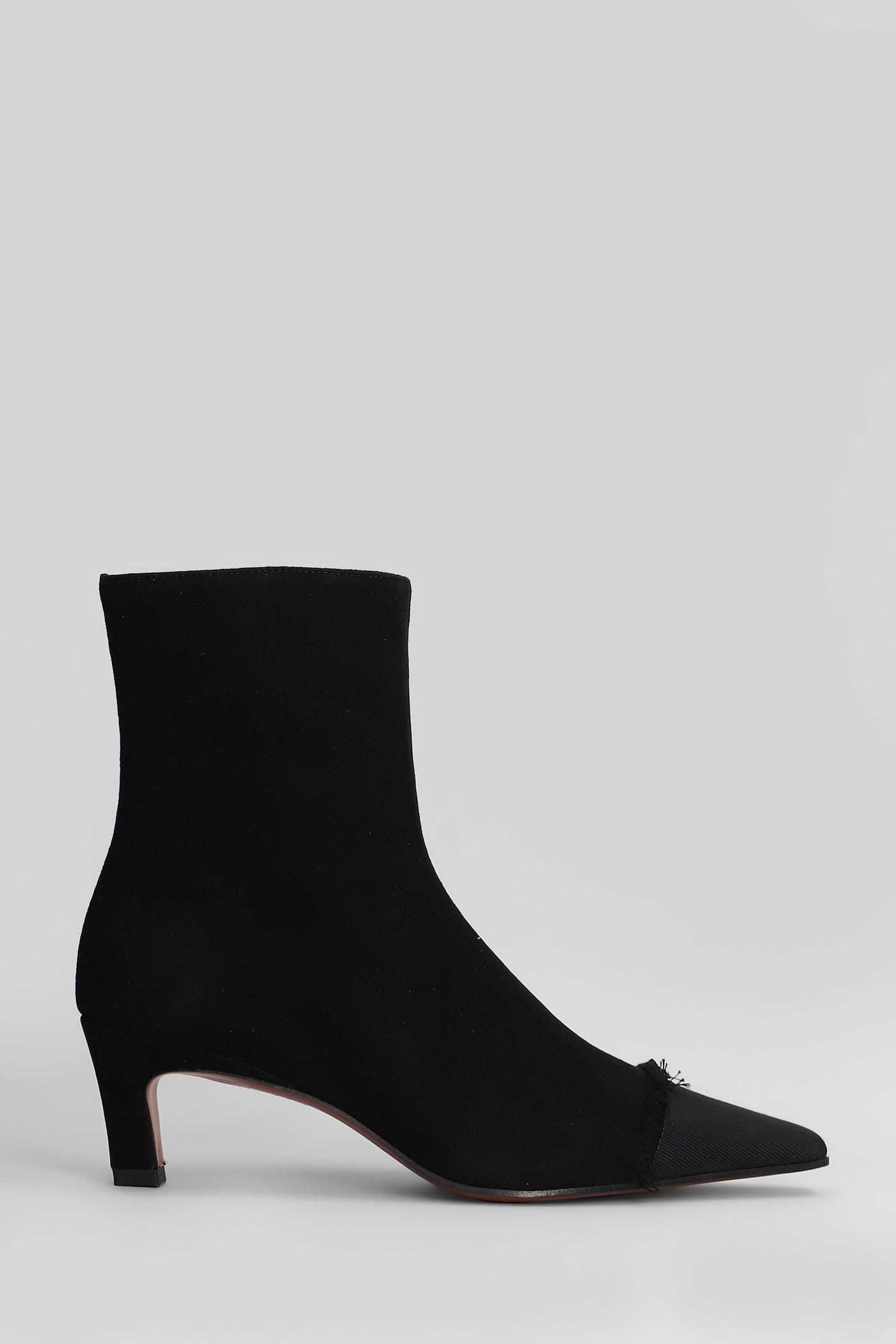 Roberto Festa Evari High Heels Ankle Boots In Black Suede In Black
