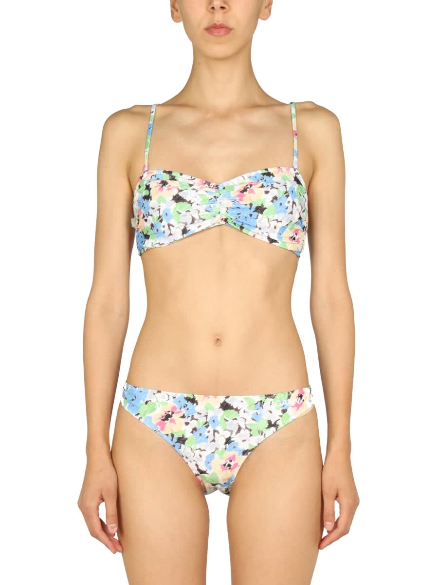 Ganni Women Floral Pattern Bikini Briefs In Multicolour