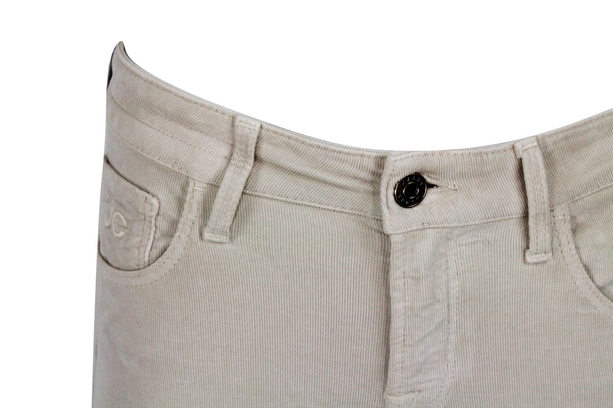 Jacob Cohen Corduroy Trousers In Beige