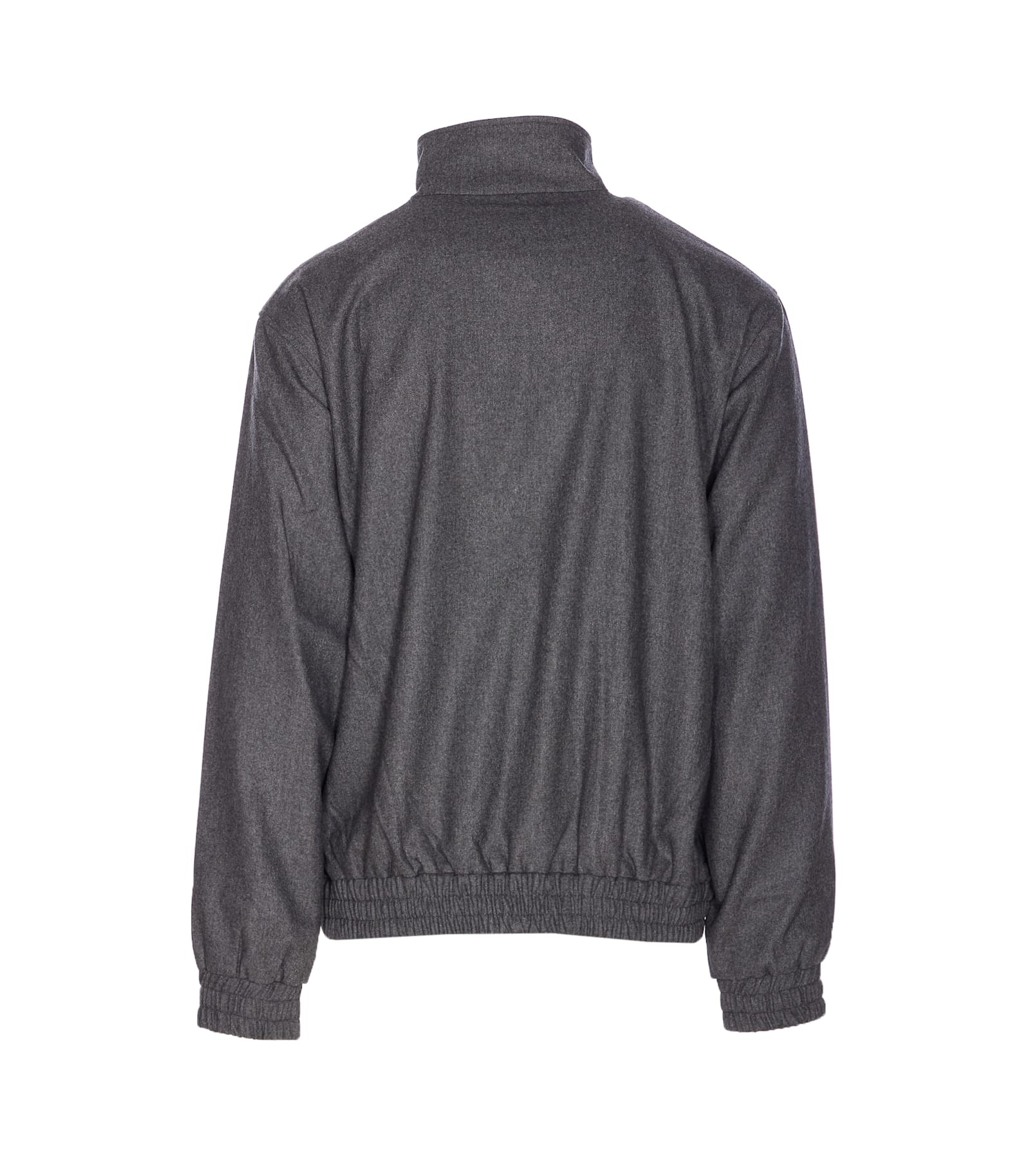 Drôle De Monsieur Grey Trackjacket With Frontal Zip Closure In Gray