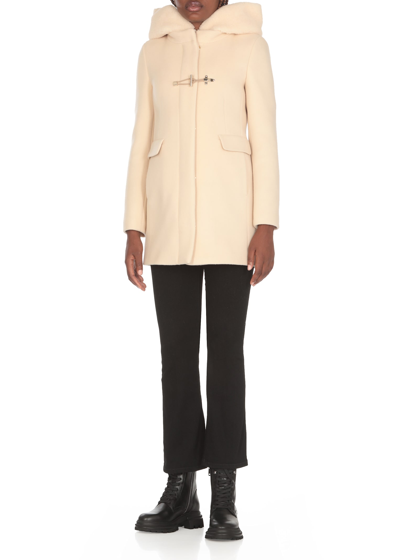 Shop Fay Toggle Coat In Beige