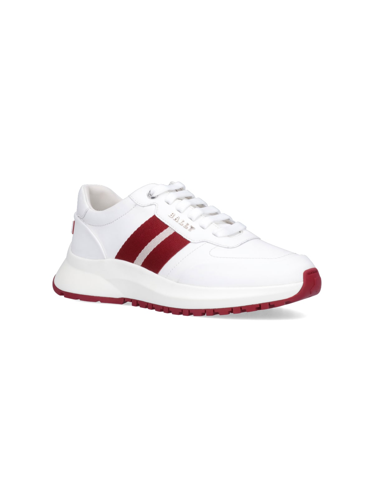 Shop Bally Logo Sneakers In White