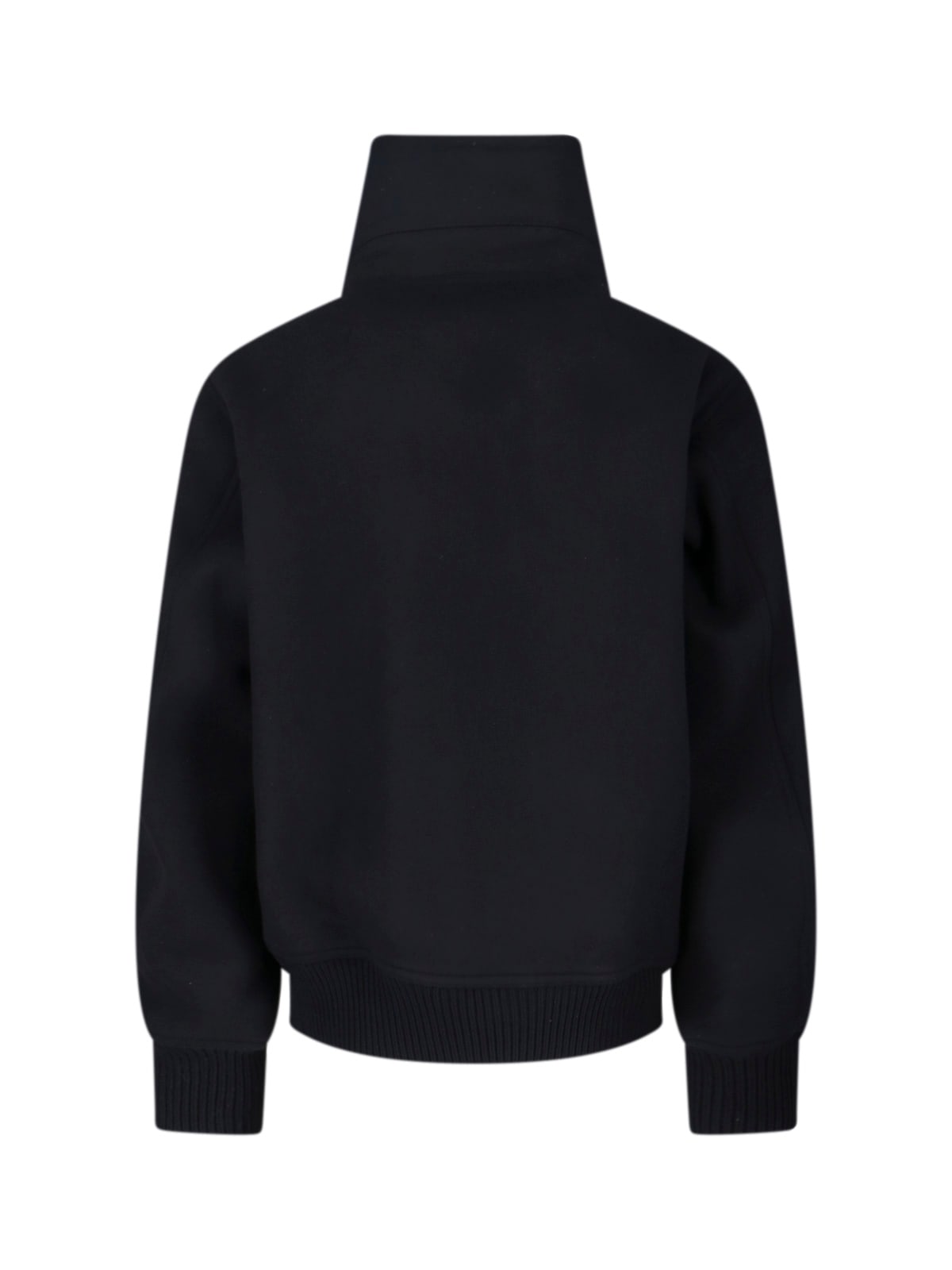 Rick Owens Structured Black Jacket With Minimalist Design In Blue