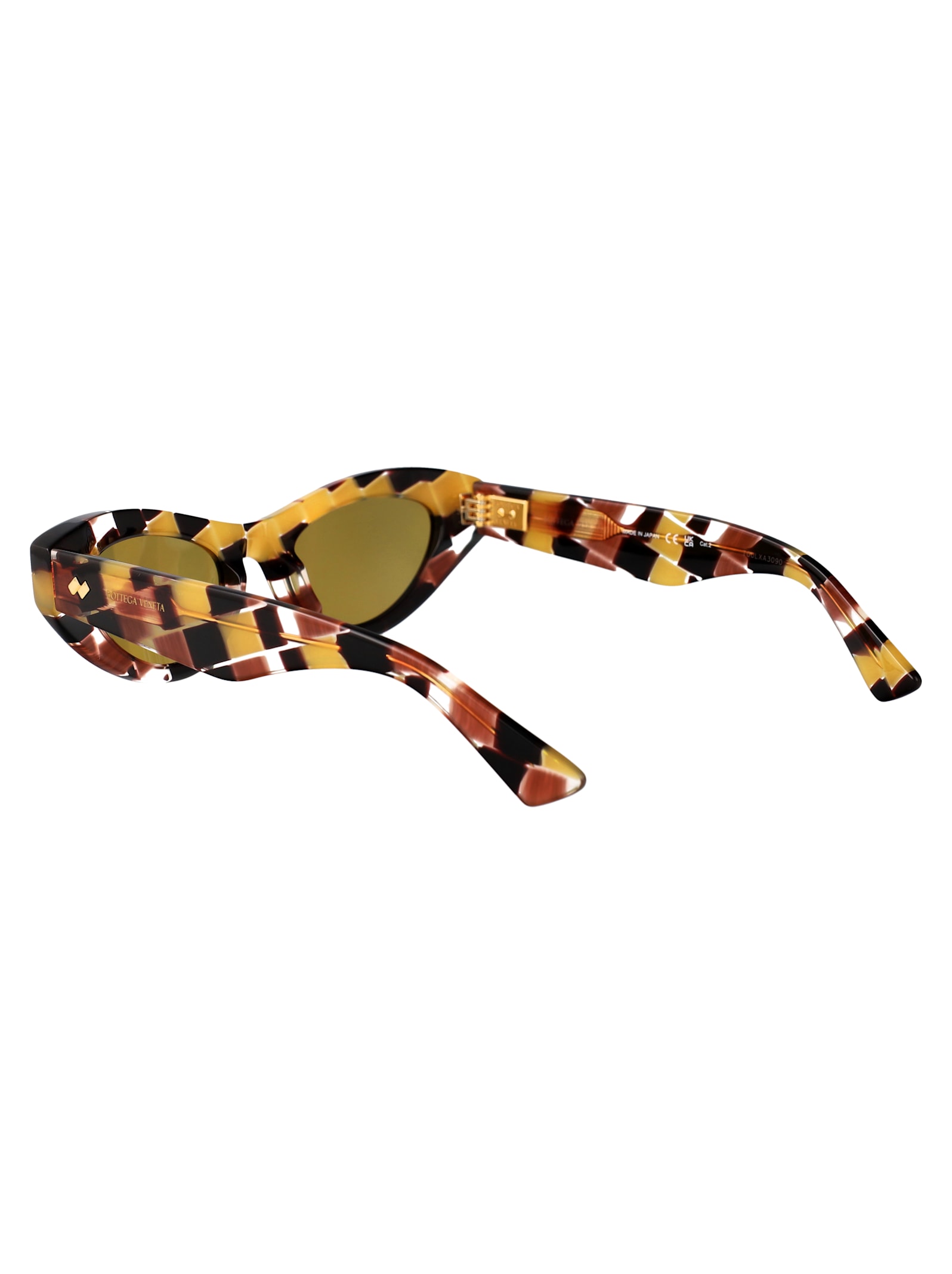 Bottega Veneta Multicolor Acetate Sunglasses In Multicolor-multicolor-yellow