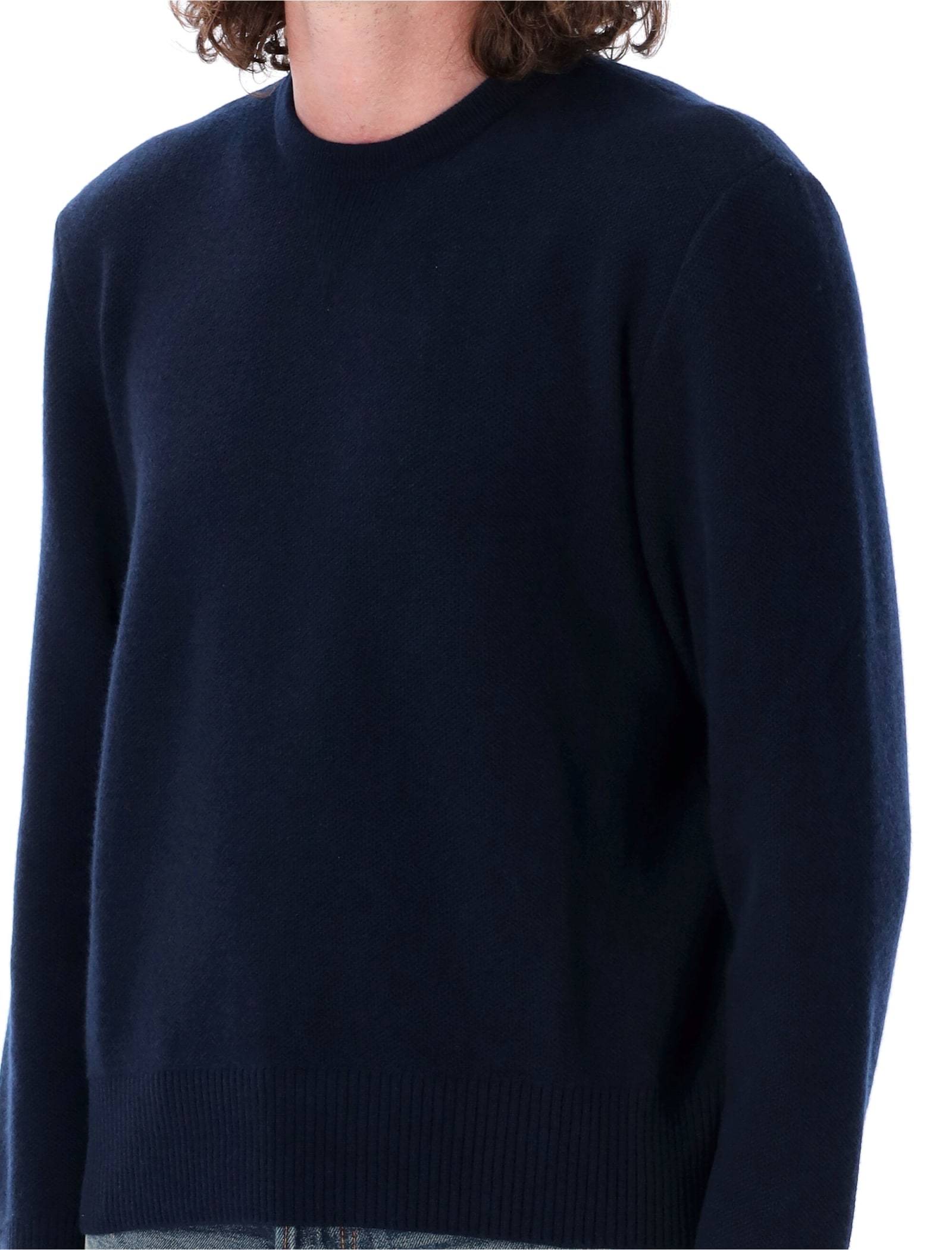 Shop Thom Browne Washed Pique Stitch Pullover In Navy