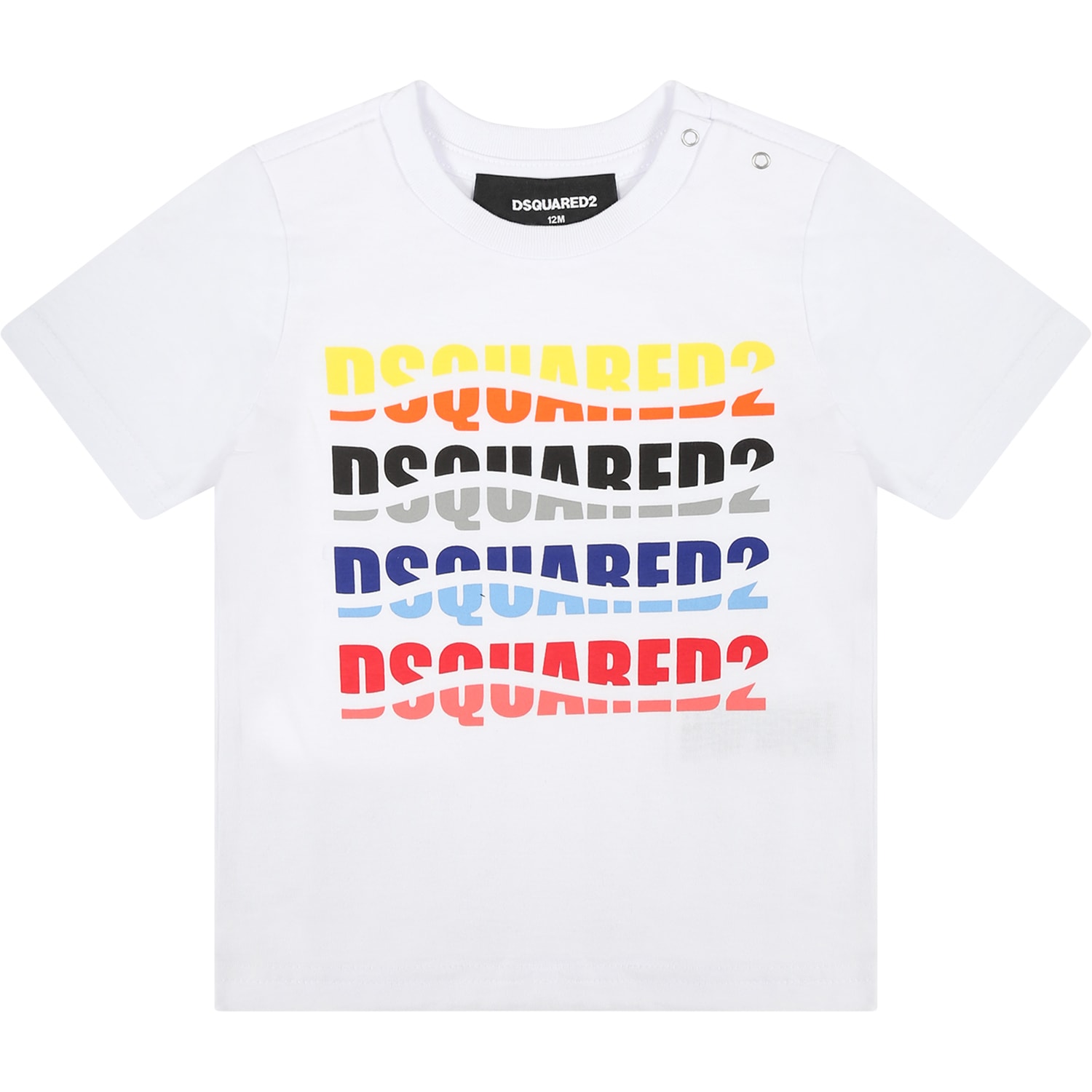 Dsquared2 White T-shirt For Baby Boy With Logo