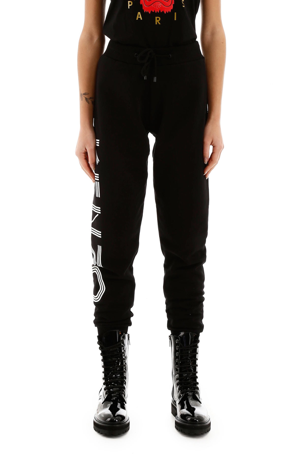 Kenzo Jogger Pants With Logo In Noir (black)