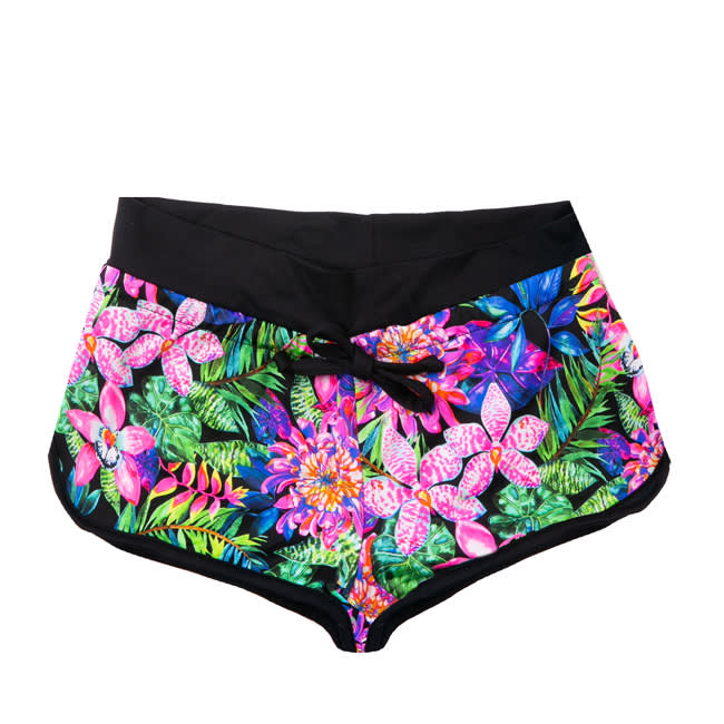 MC2 Saint Barth Flowers Pattern Beach Shorts For Girl