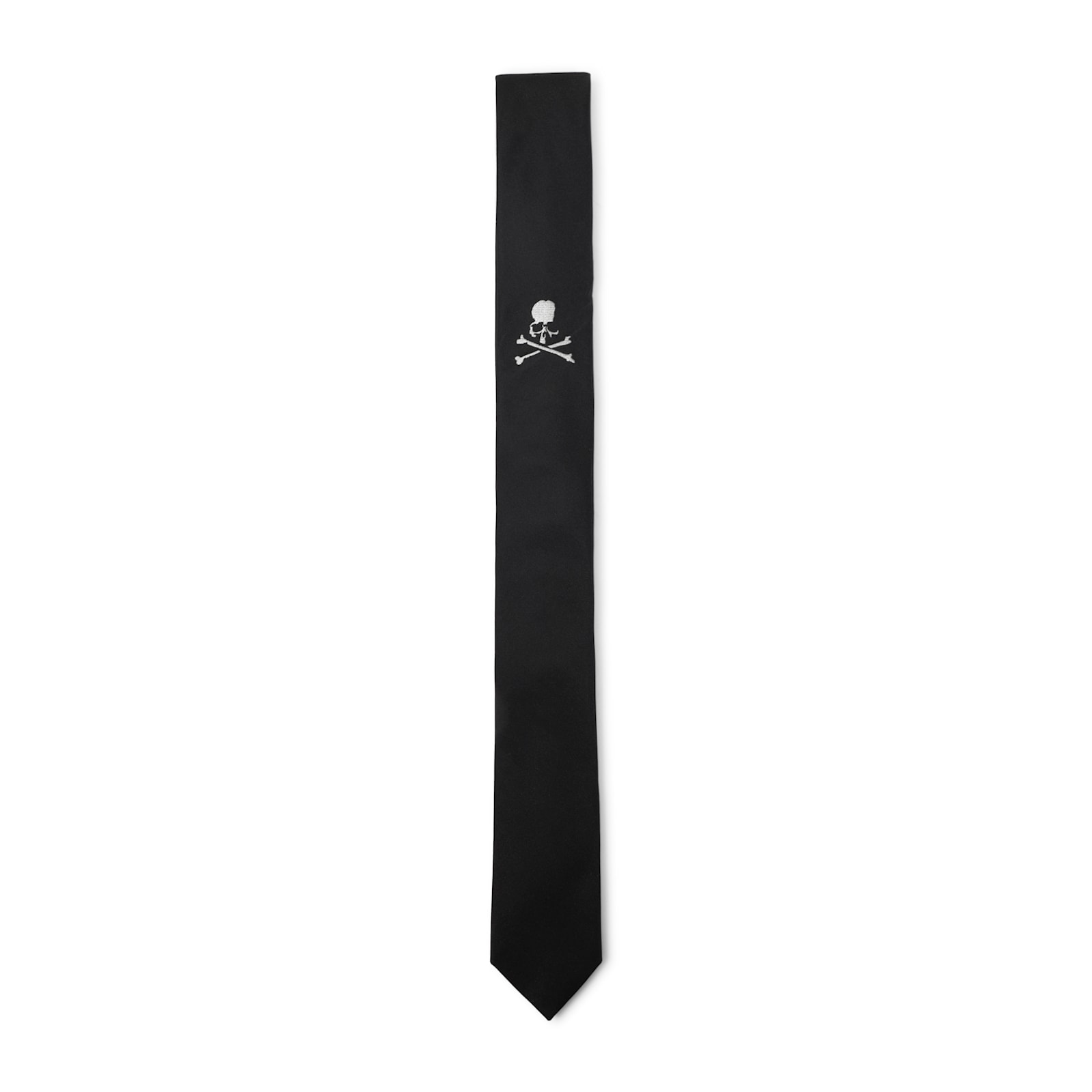 Mastermind Japan Skull And Crossbones Slim Tie In Black