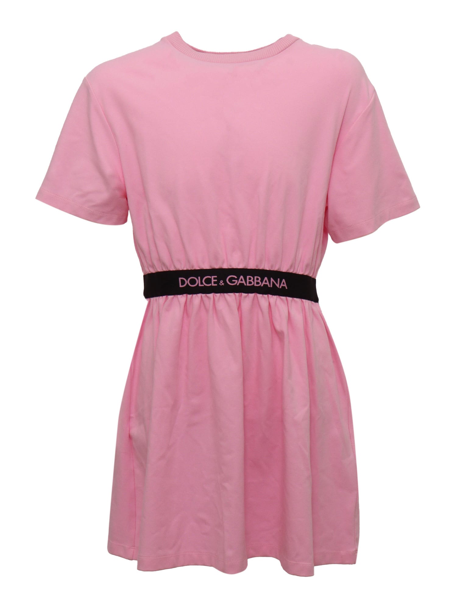 Dolce & Gabbana Short Sleeves Dress In Pink