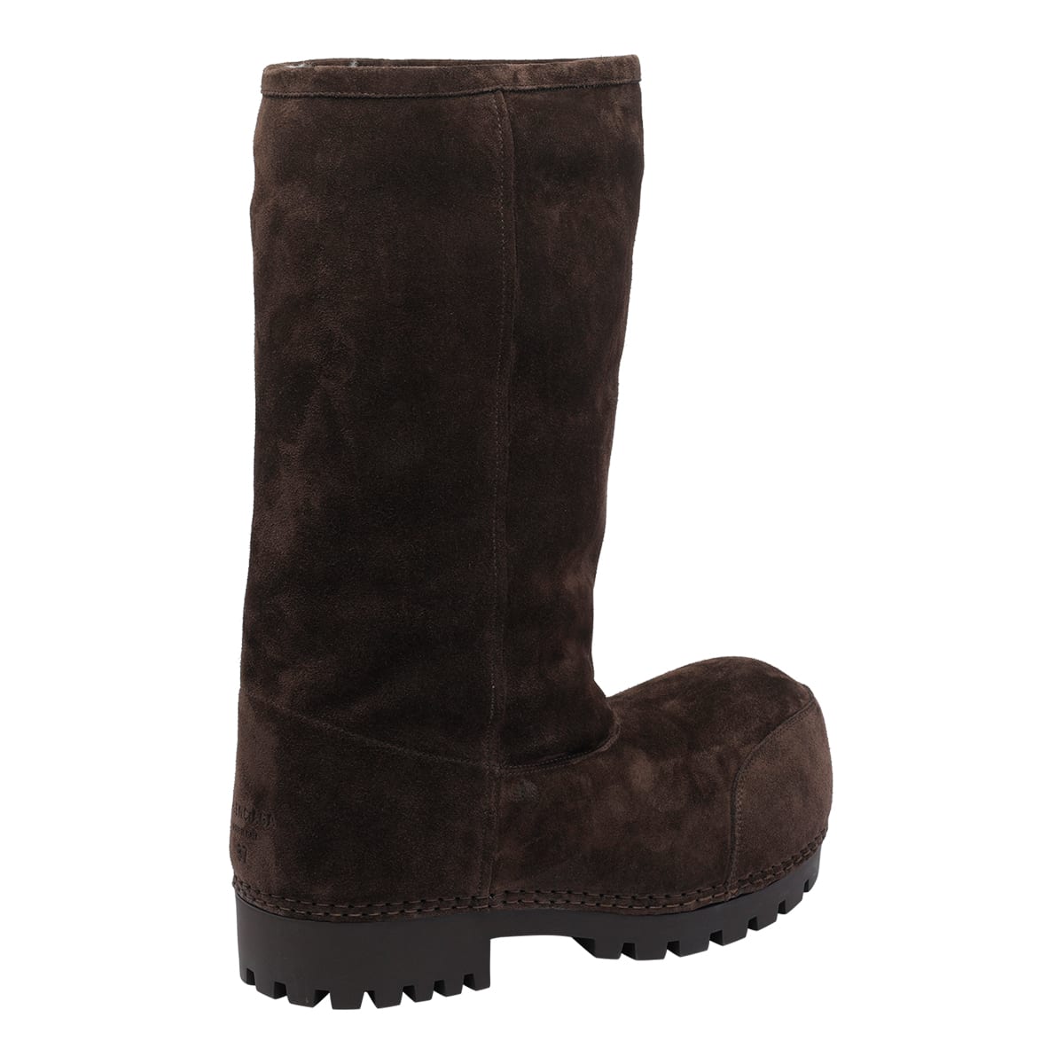 Balenciaga Alaska Fur Boots In Brown
