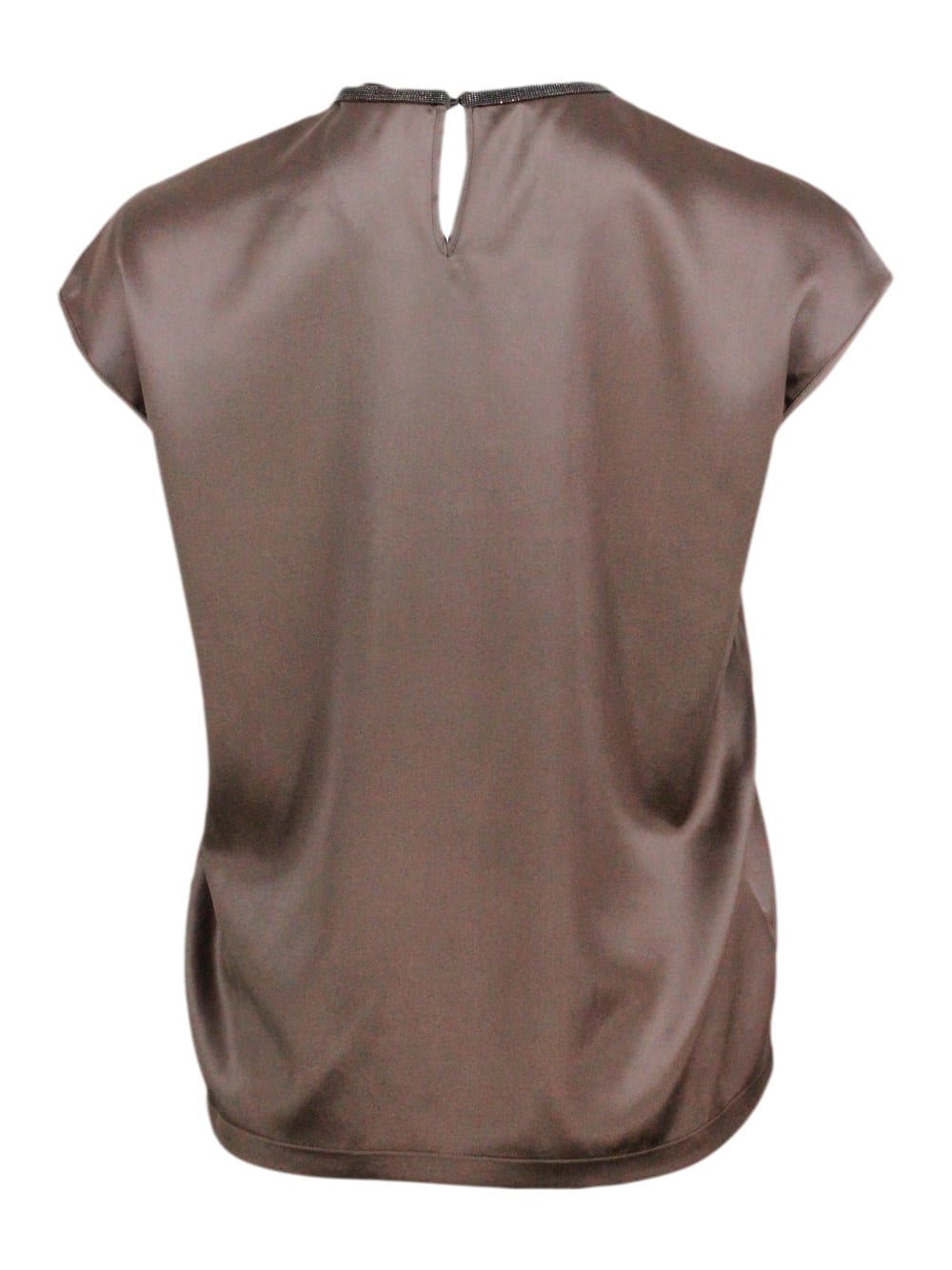 Fabiana Filippi Silk Blend Top In Brown