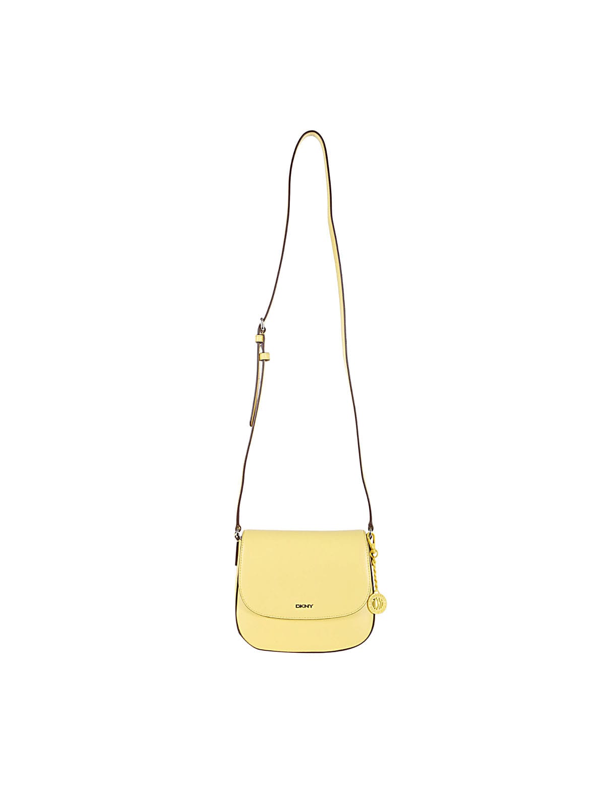 DKNY Bryant Leather Crossbody Bag in Yellow