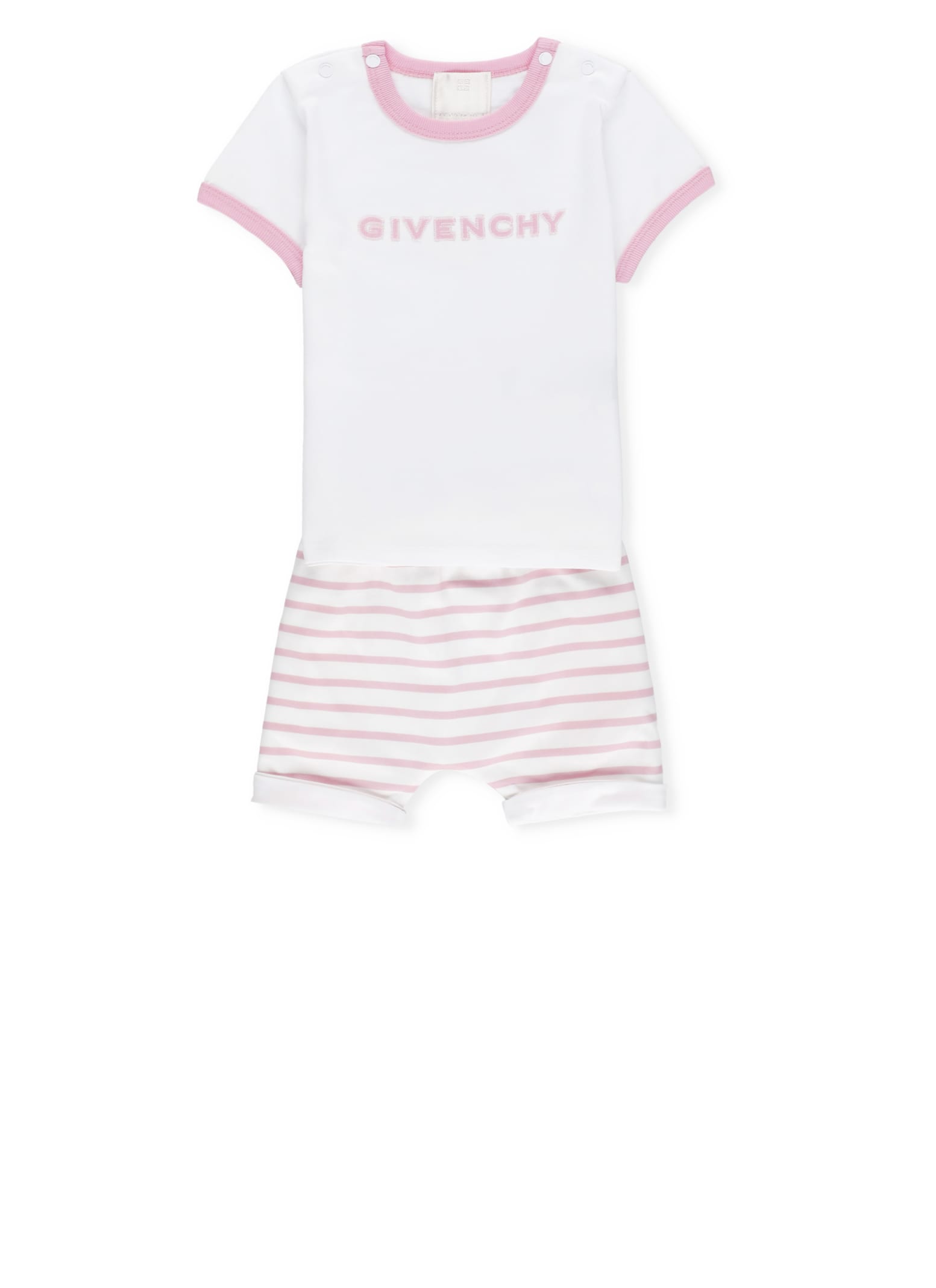 Shop Givenchy Cotton Two-piece Set In Pink