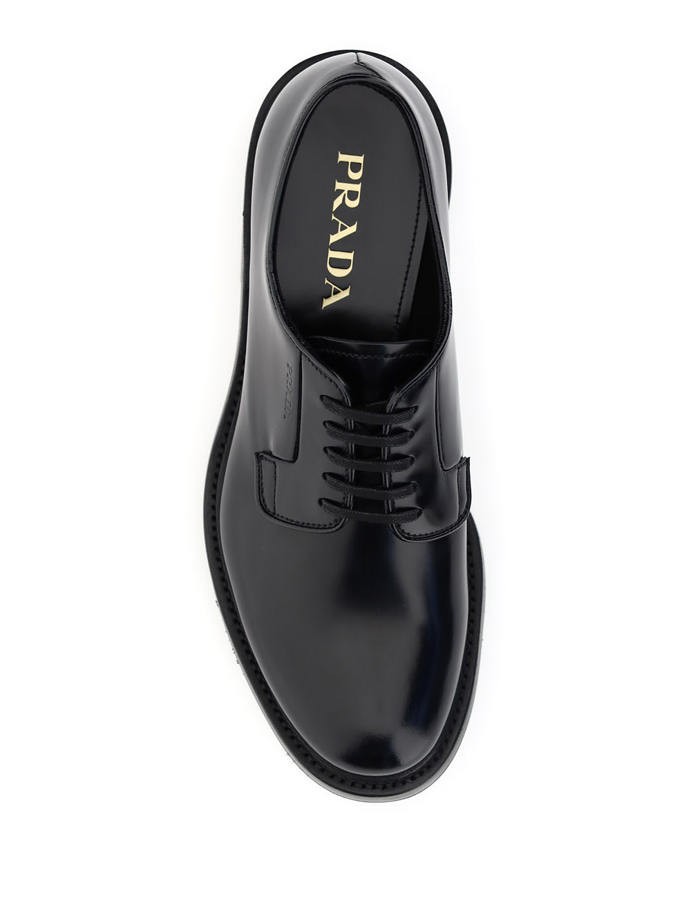 Shop Prada Lace-up Shoes In Nero