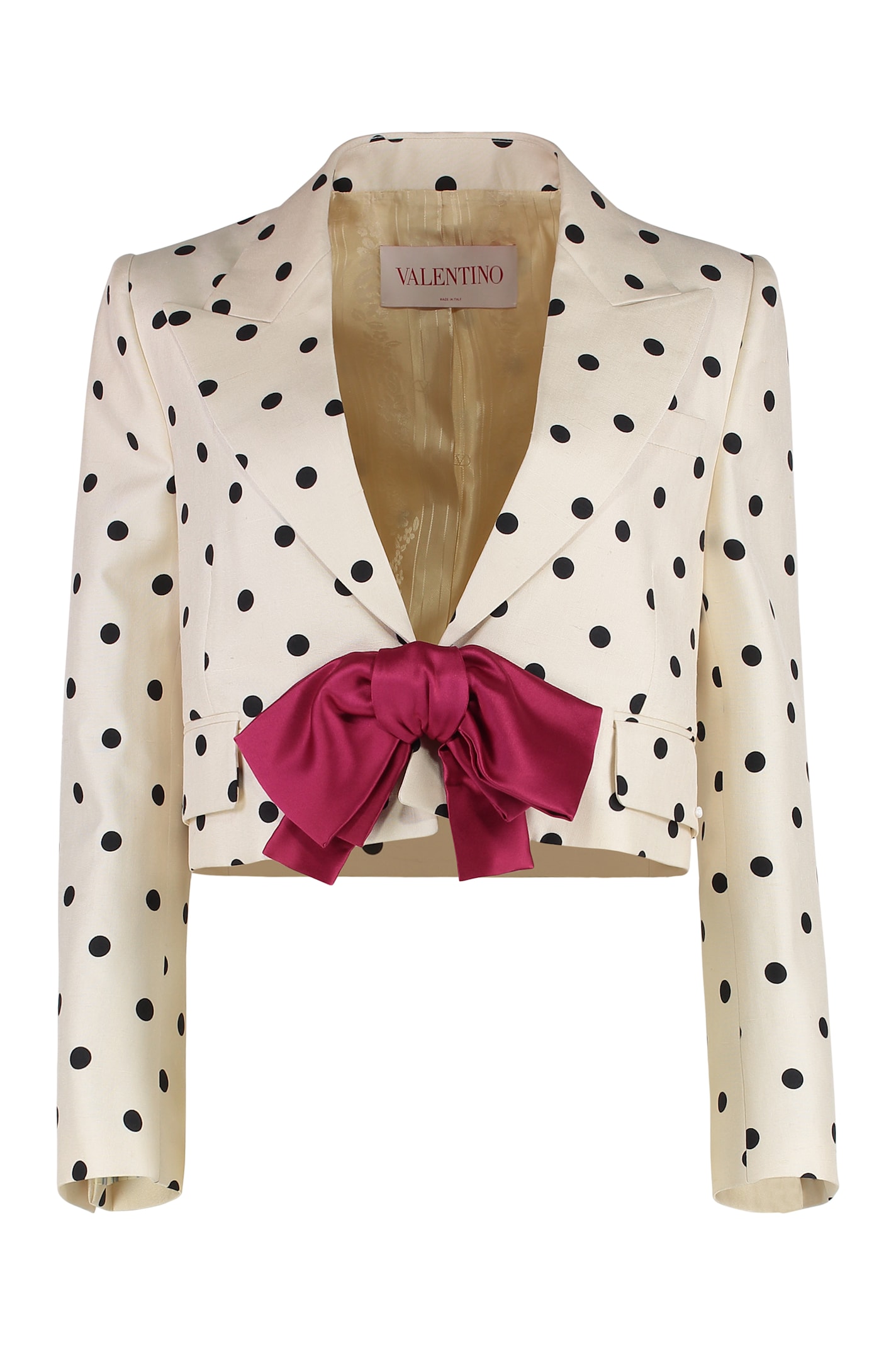 Valentino Shantung Jacket With Pludepois Prin