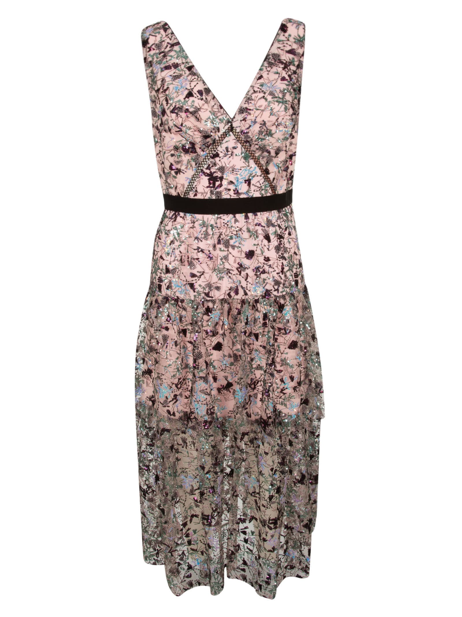 self portrait constellation tiered maxi