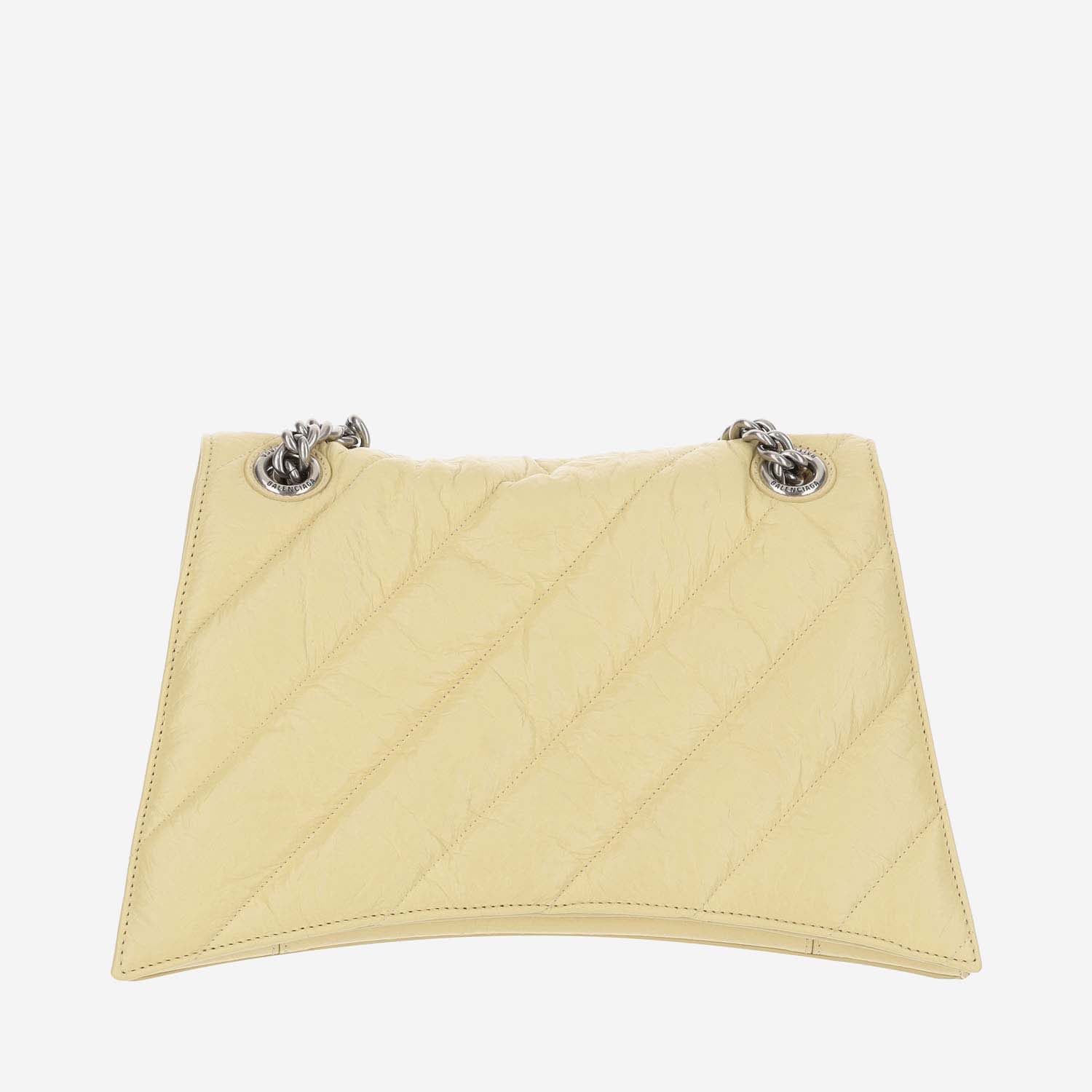 Shop Balenciaga Medium Quilted Crush Chain Bag In Yellow