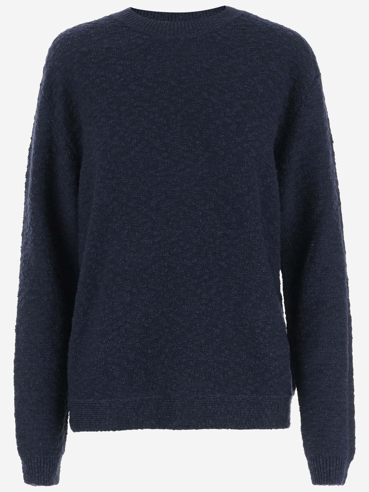 Shop Maison Margiela Cotton Blend Sweater In Blue