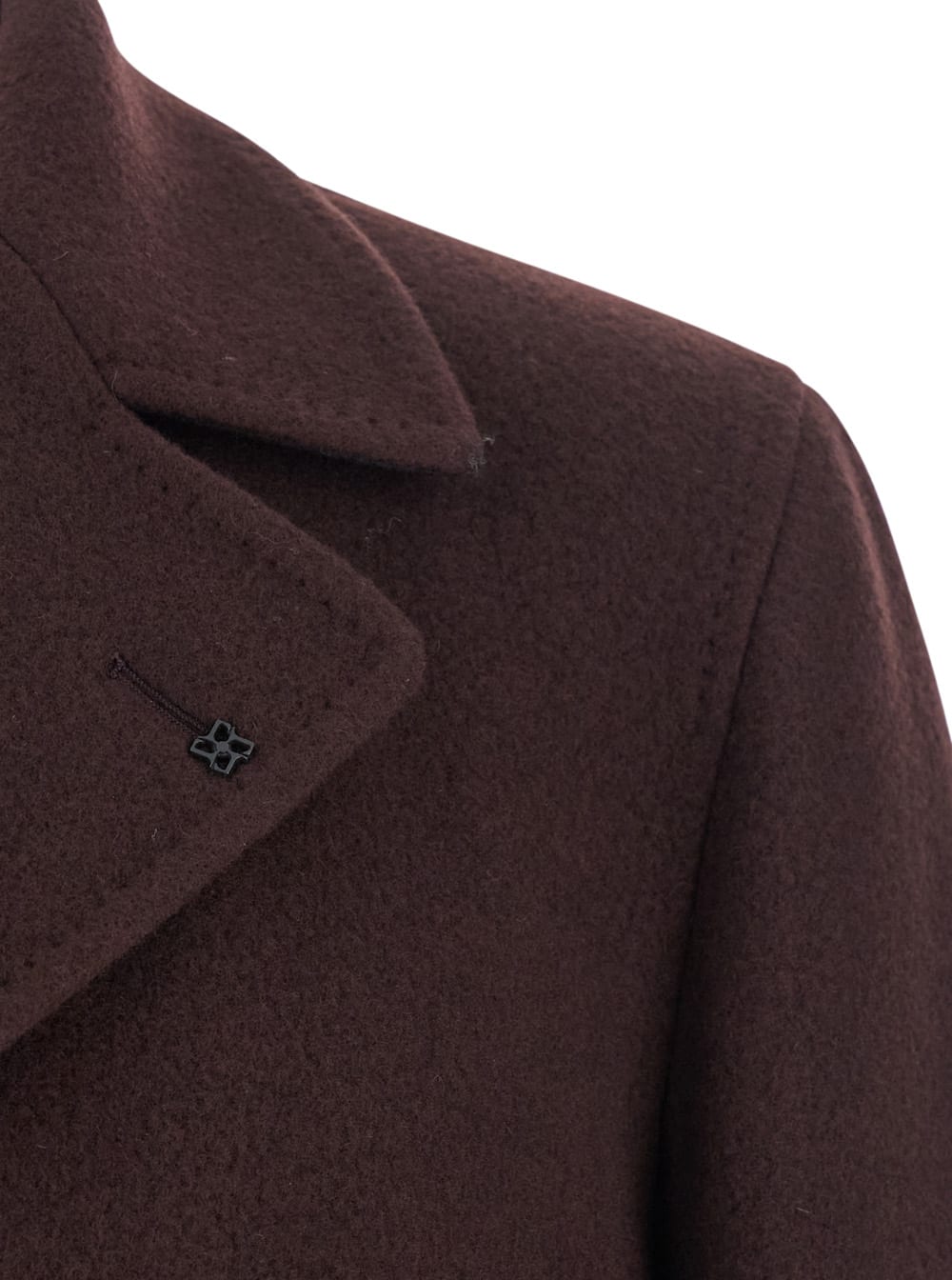 Tagliatore Notched-lapels Double-breasted Coat In Brown