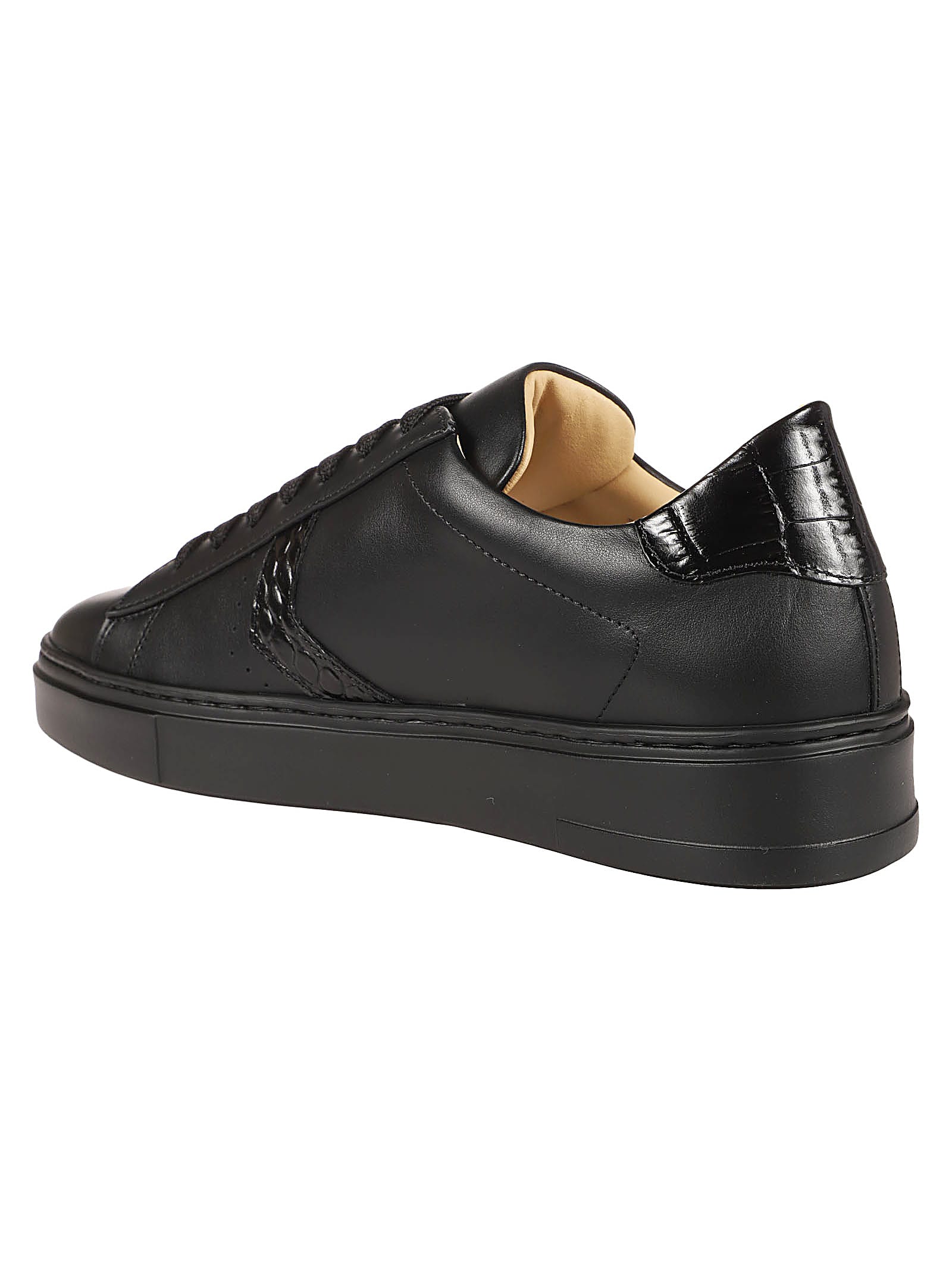 Shop Philipp Plein Hexagon Low Top Sneakers In Black/black