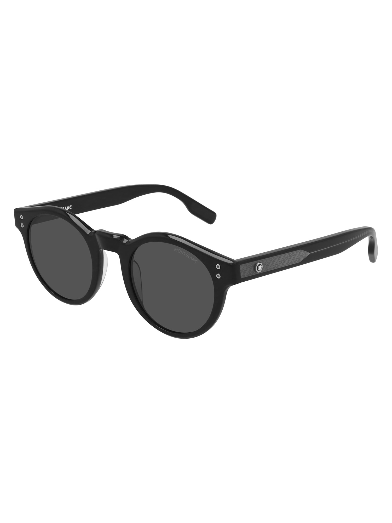 Montblanc Mb0123s Sunglasses In Black Black Grey